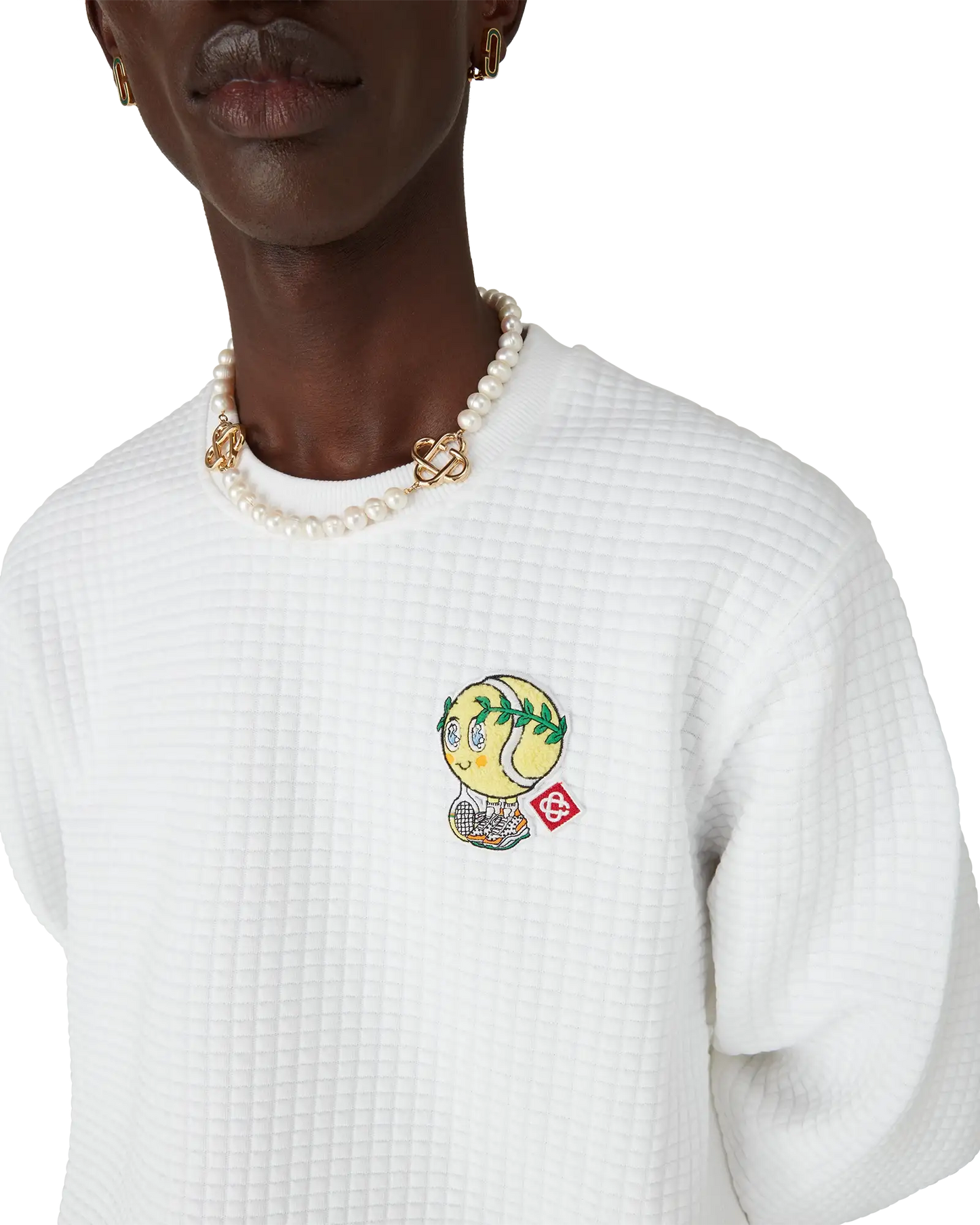 Tennis Mascot Quilted Sweatshirt | Casablanca Paris | Image 5