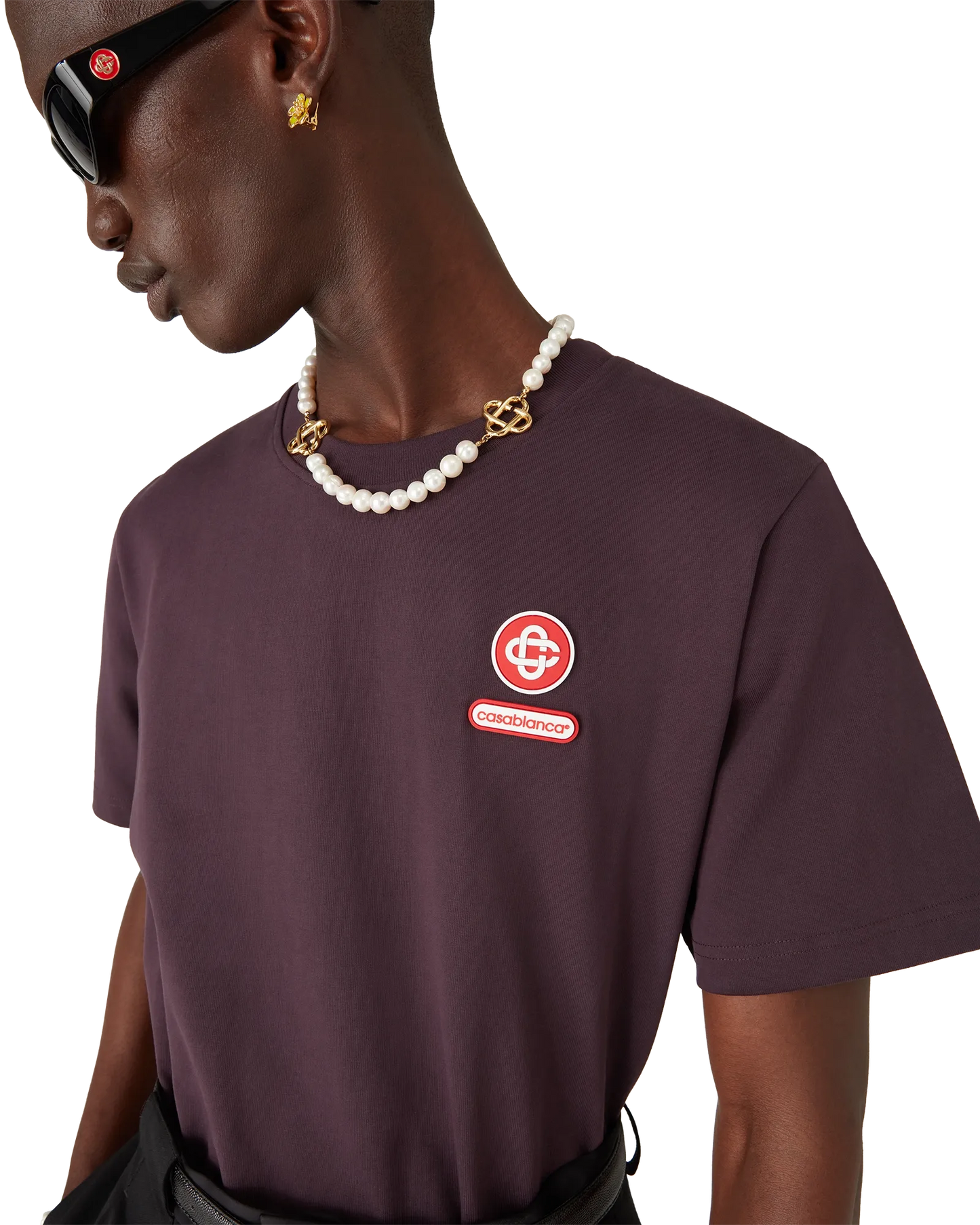 Logo Patch Short Sleeve T-Shirt | Casablanca Paris | Image 5