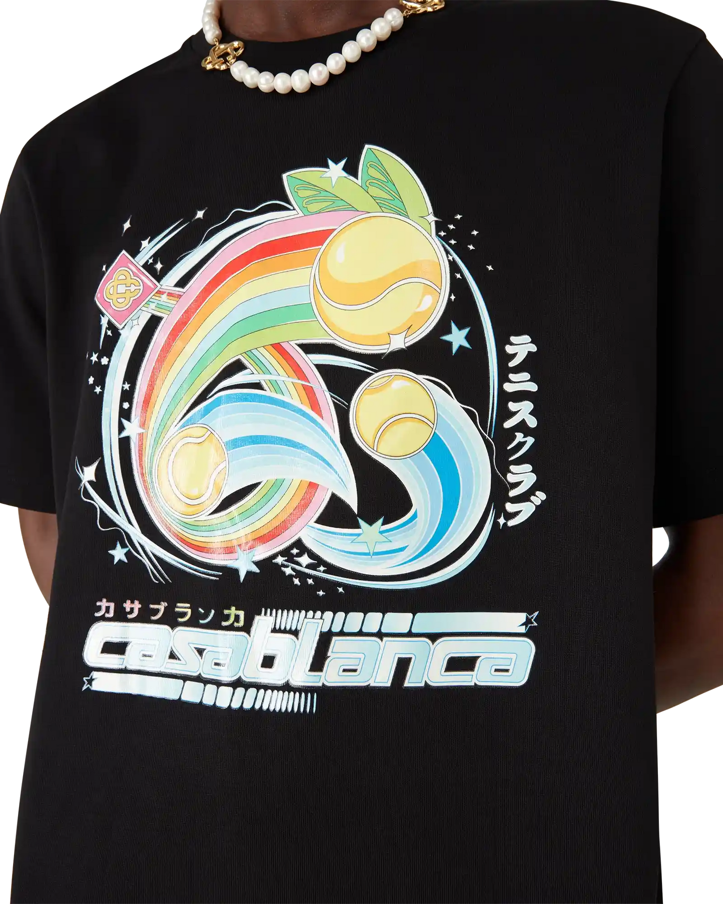 Manga Tennis Ball Short Sleeve T-Shirt | Casablanca Paris | Image 5