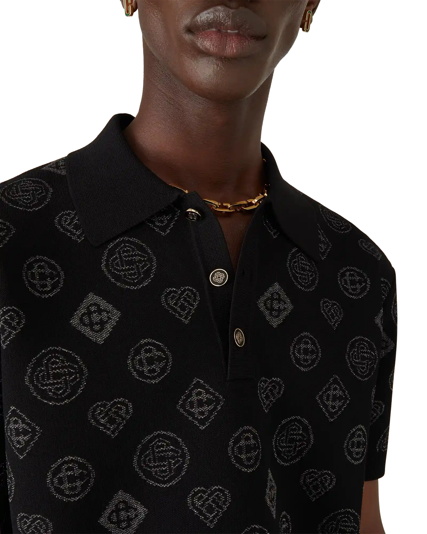 Monogram Jacquard Polo | Casablanca Paris | Image 5