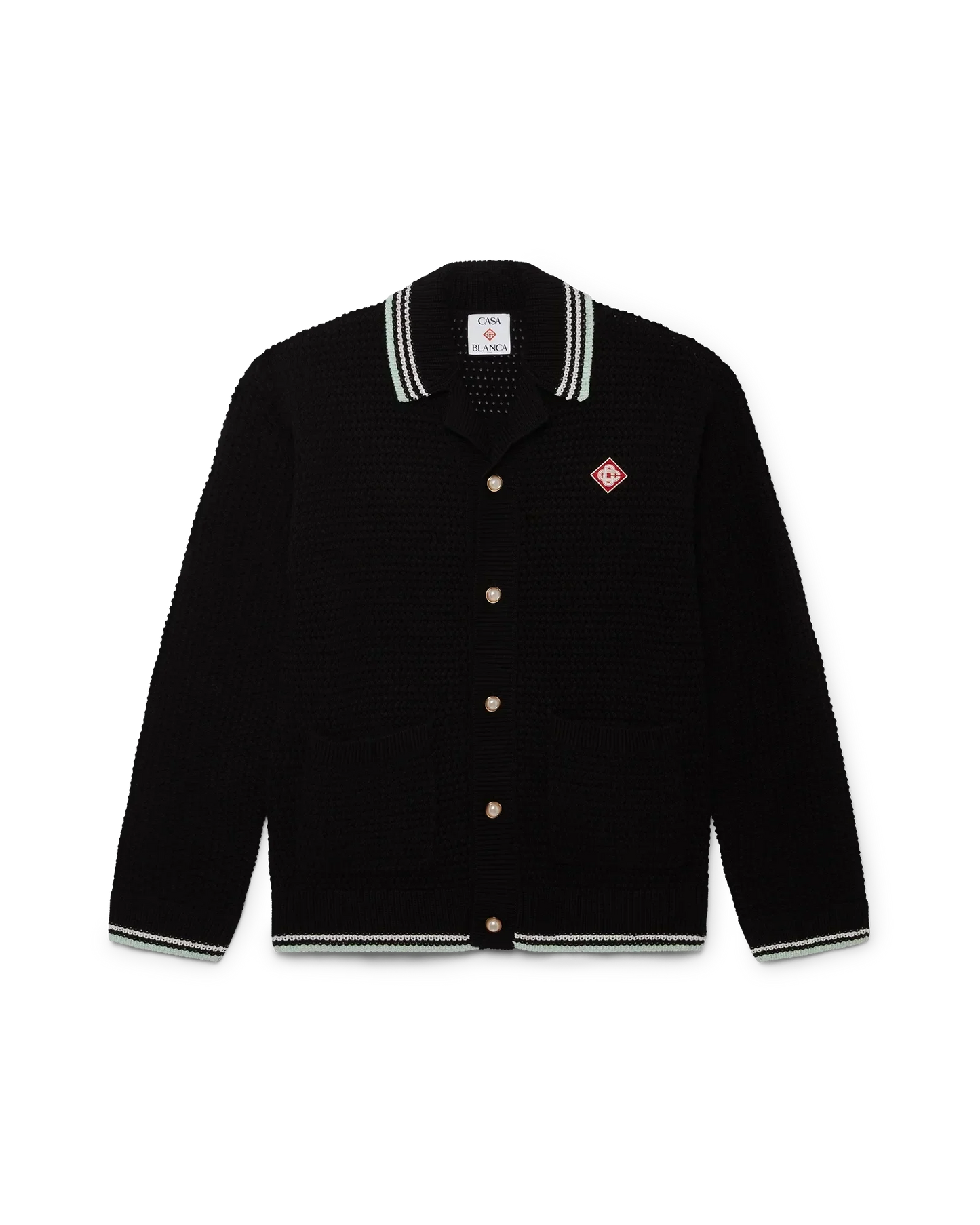 Embroidered Cotton Crochet Long Sleeve Shirt | Casablanca Paris | Image 6