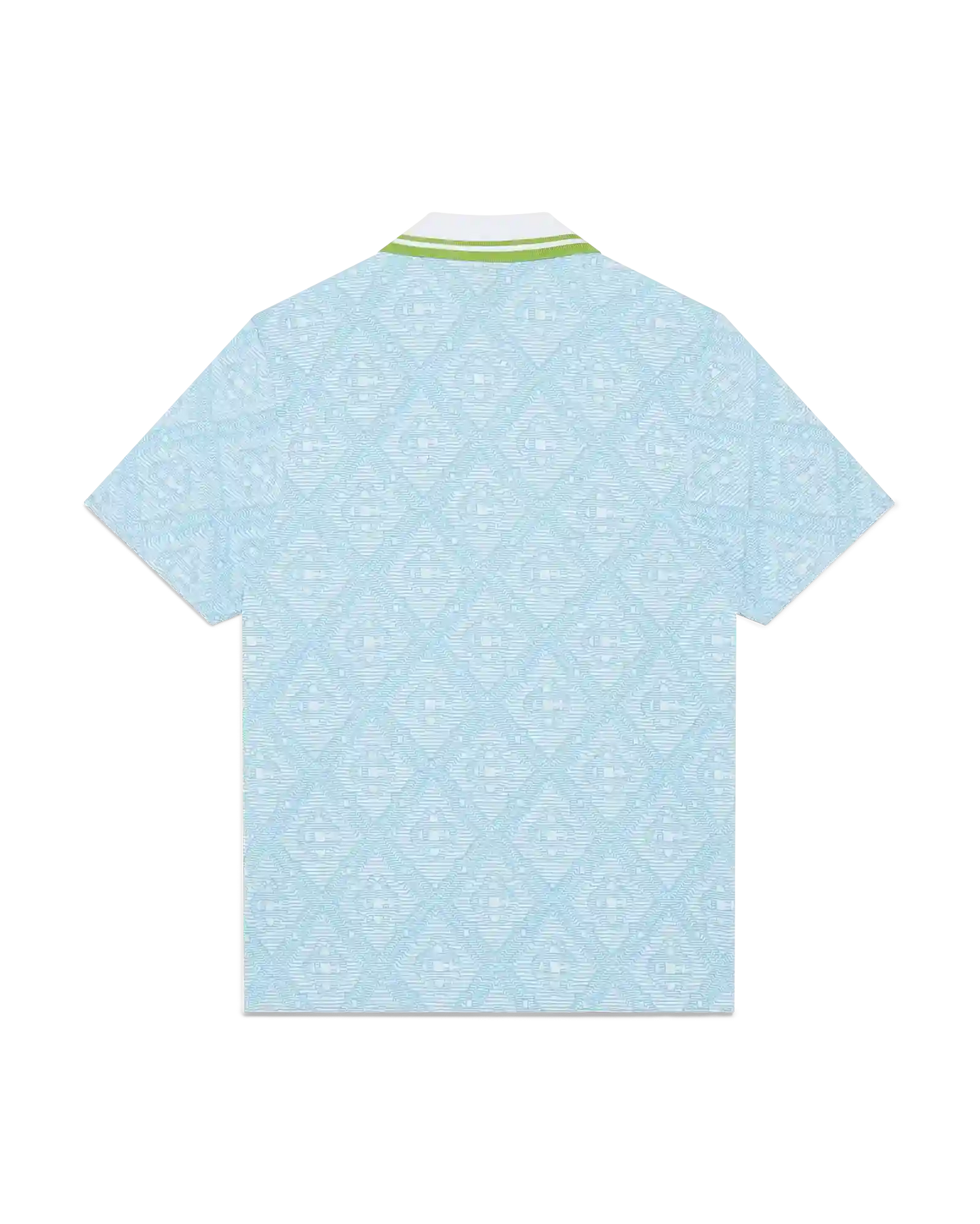 Pale Blue Jacquard Short Sleeve Jacquard Polo Shirt | Casablanca Paris | Image 6