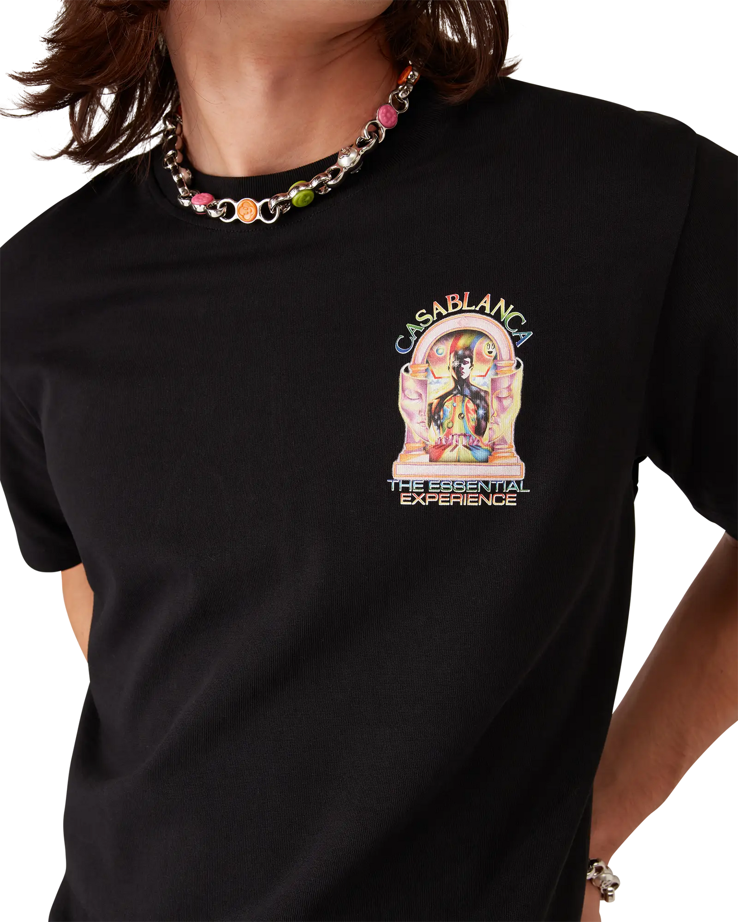 The Essential Experience L'Arche Logo Short Sleeve T-Shirt | Casablanca Paris | Image 5