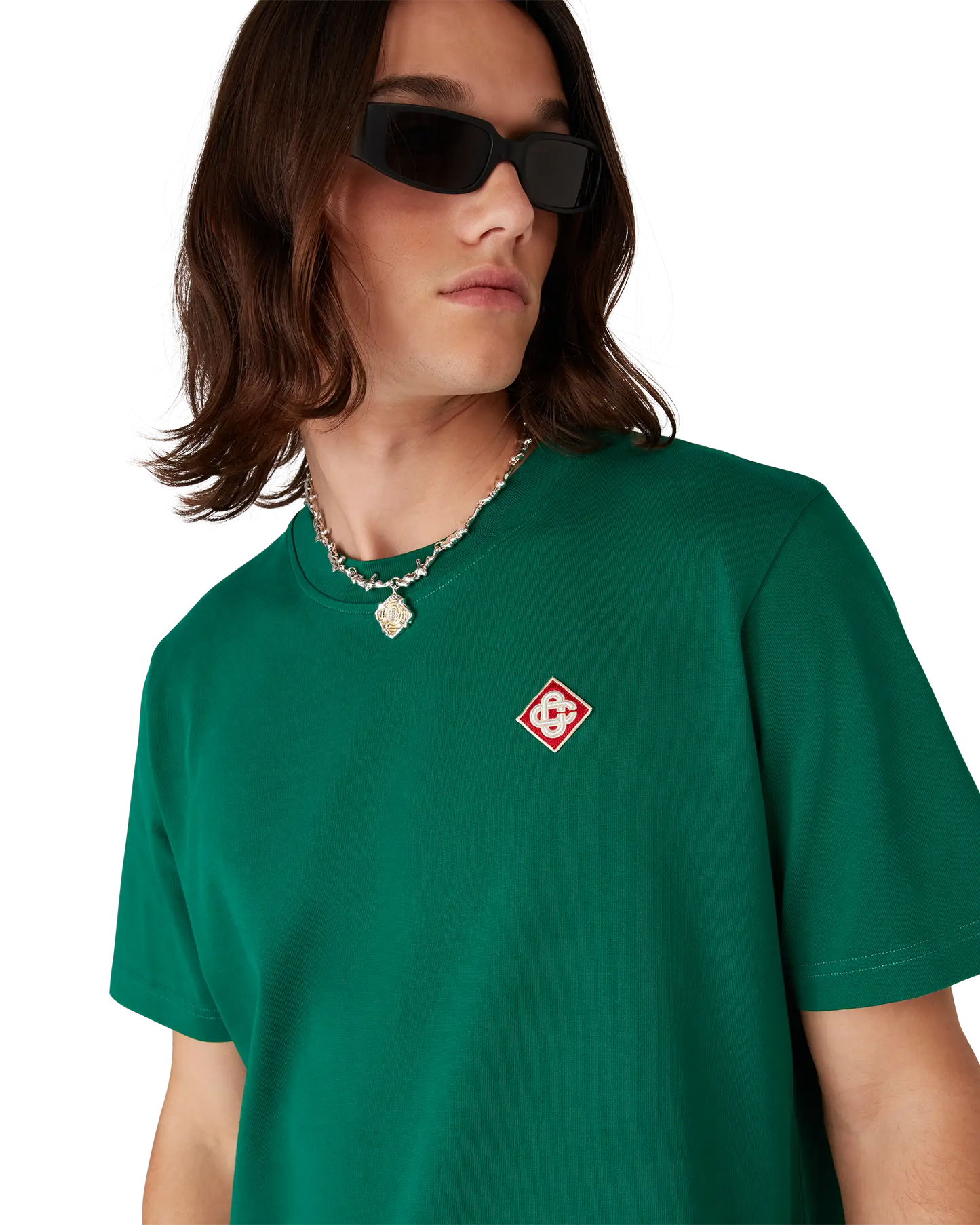 Evergreen Diamond Logo Short Sleeve T-Shirt | Casablanca Paris | Image 5
