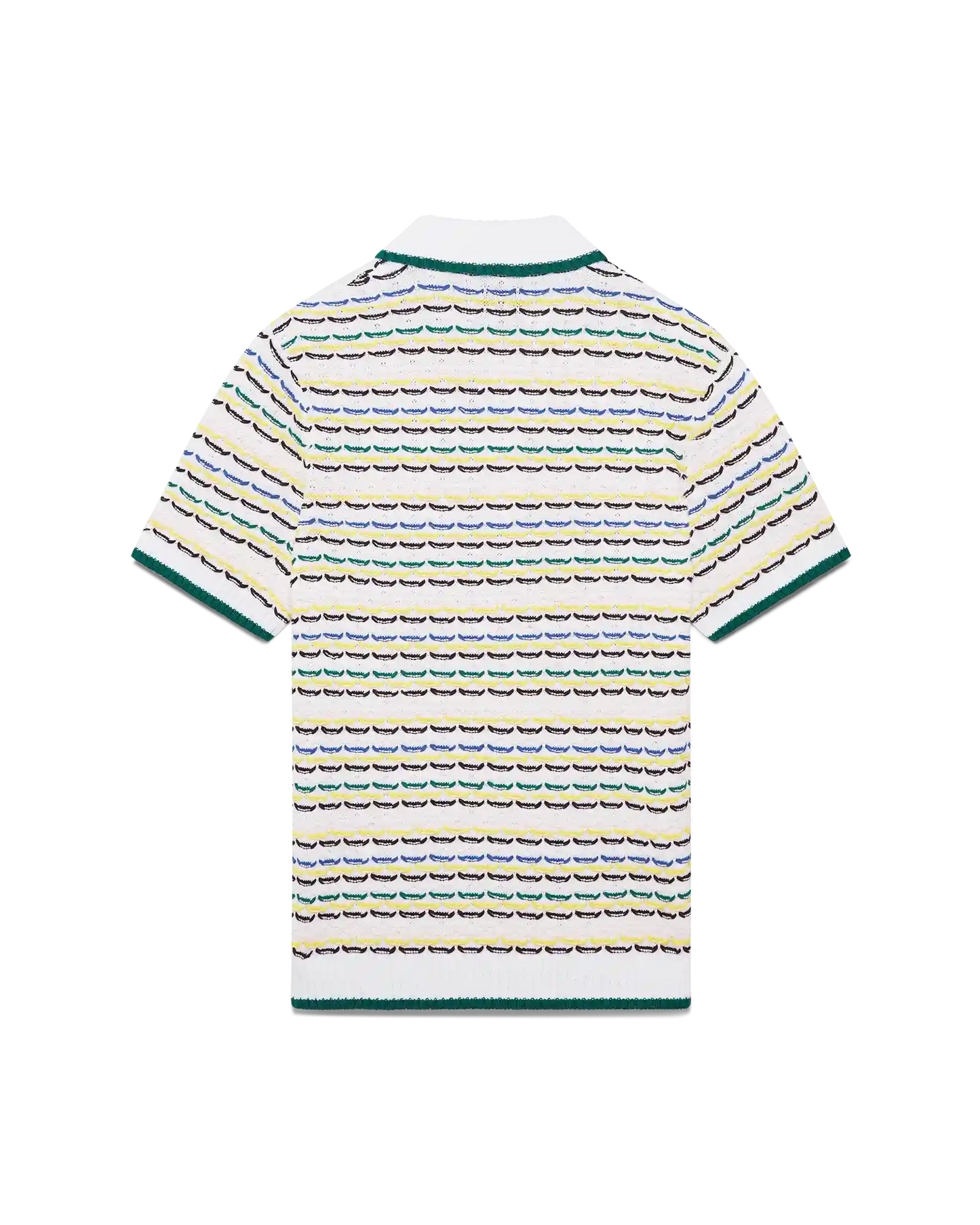 Tuck Stitch Short Sleeve Polo Shirt | Casablanca Paris | Image 6