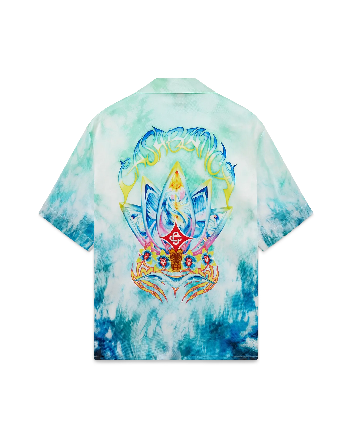 Surf Lotus Short Sleeve Silk Shirt | Casablanca Paris | Image 6