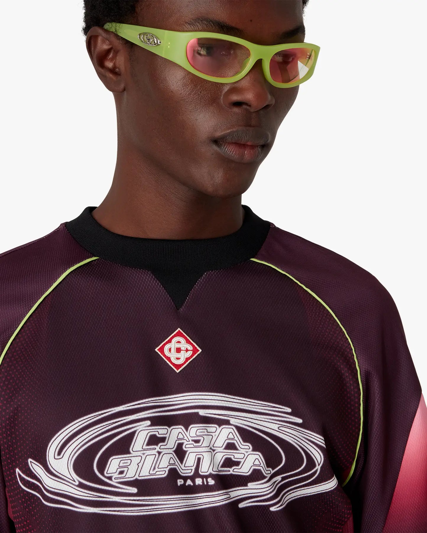Aubergine Gradient Short Sleeve Football Jersey | Casablanca Paris | Image 5