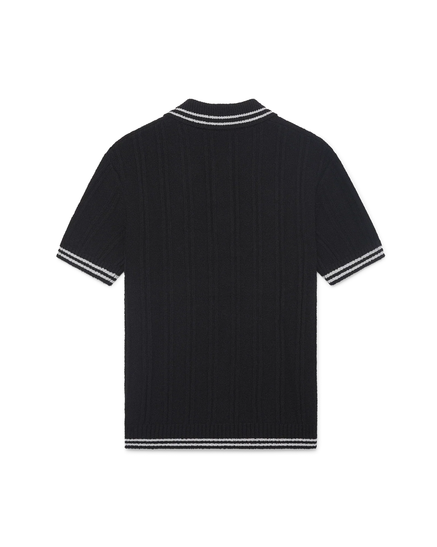 Silver Trim Boucle Polo Shirt | Casablanca Paris | Image 2