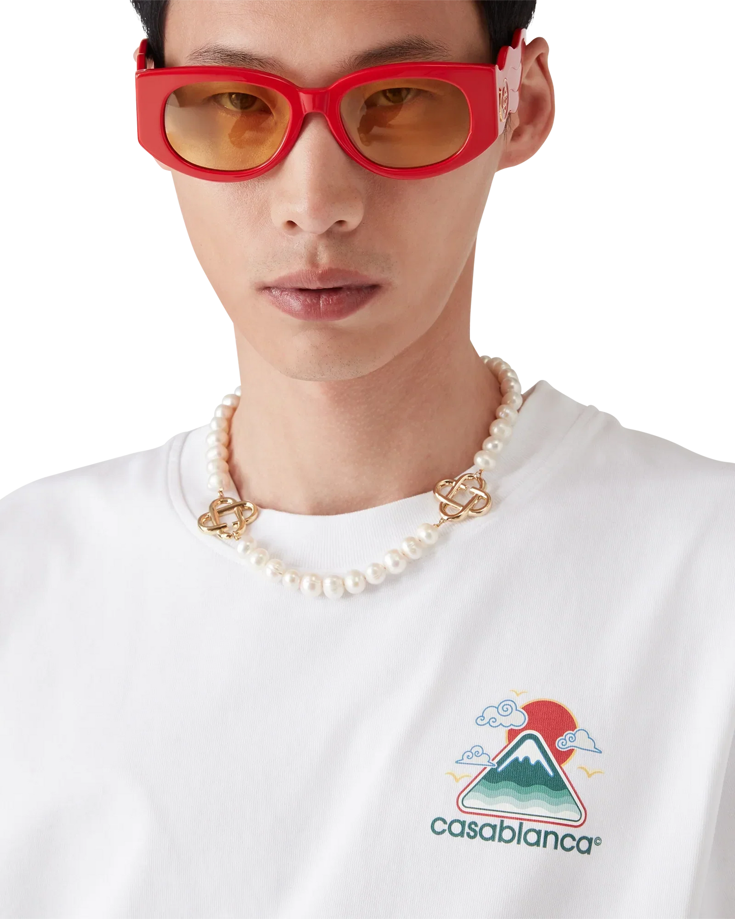 Montagne Ondulee Short Sleeve T-Shirt | Casablanca Paris | Image 5