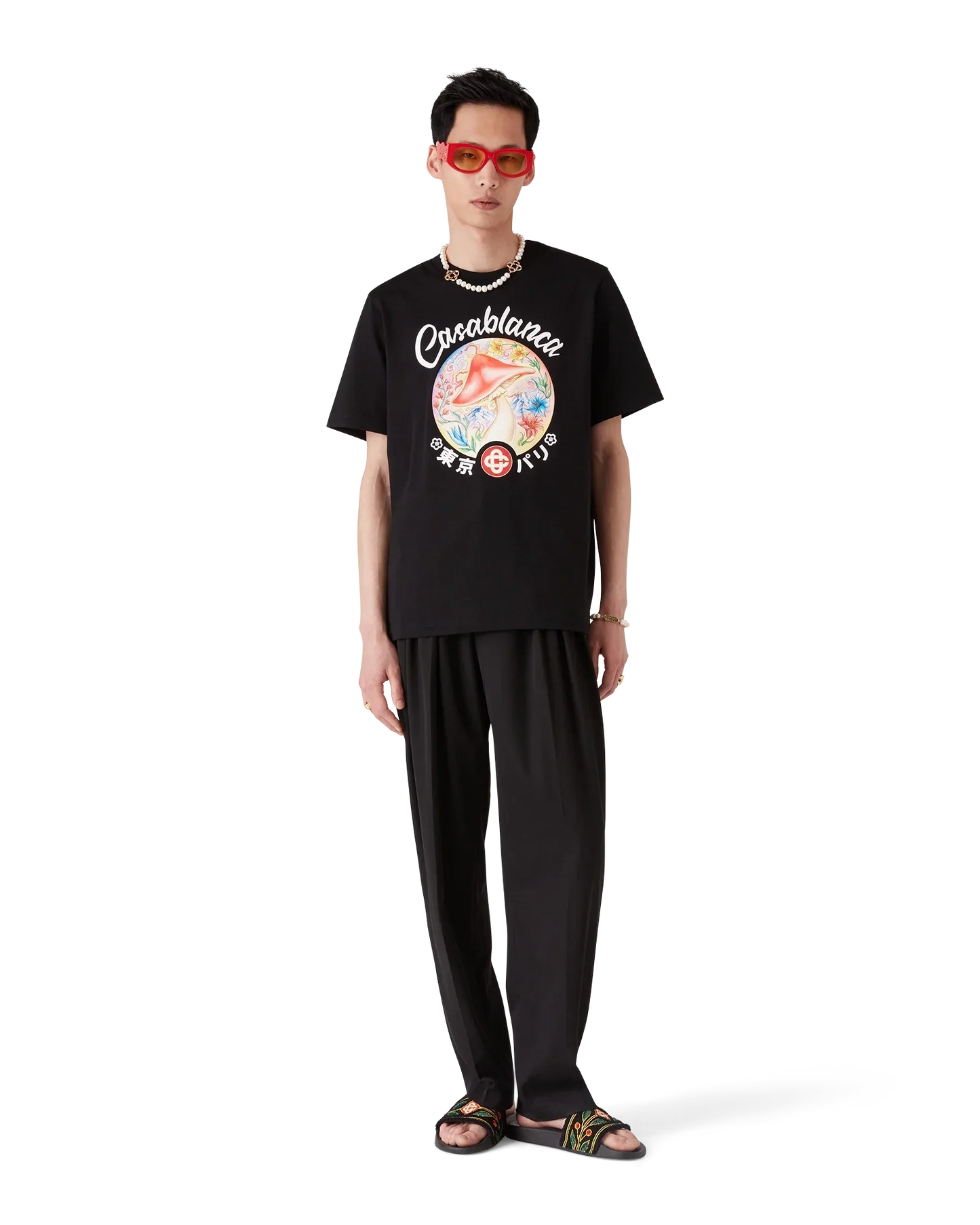 Mushroom Emblem Short Sleeve T-Shirt | Casablanca Paris | Image 2