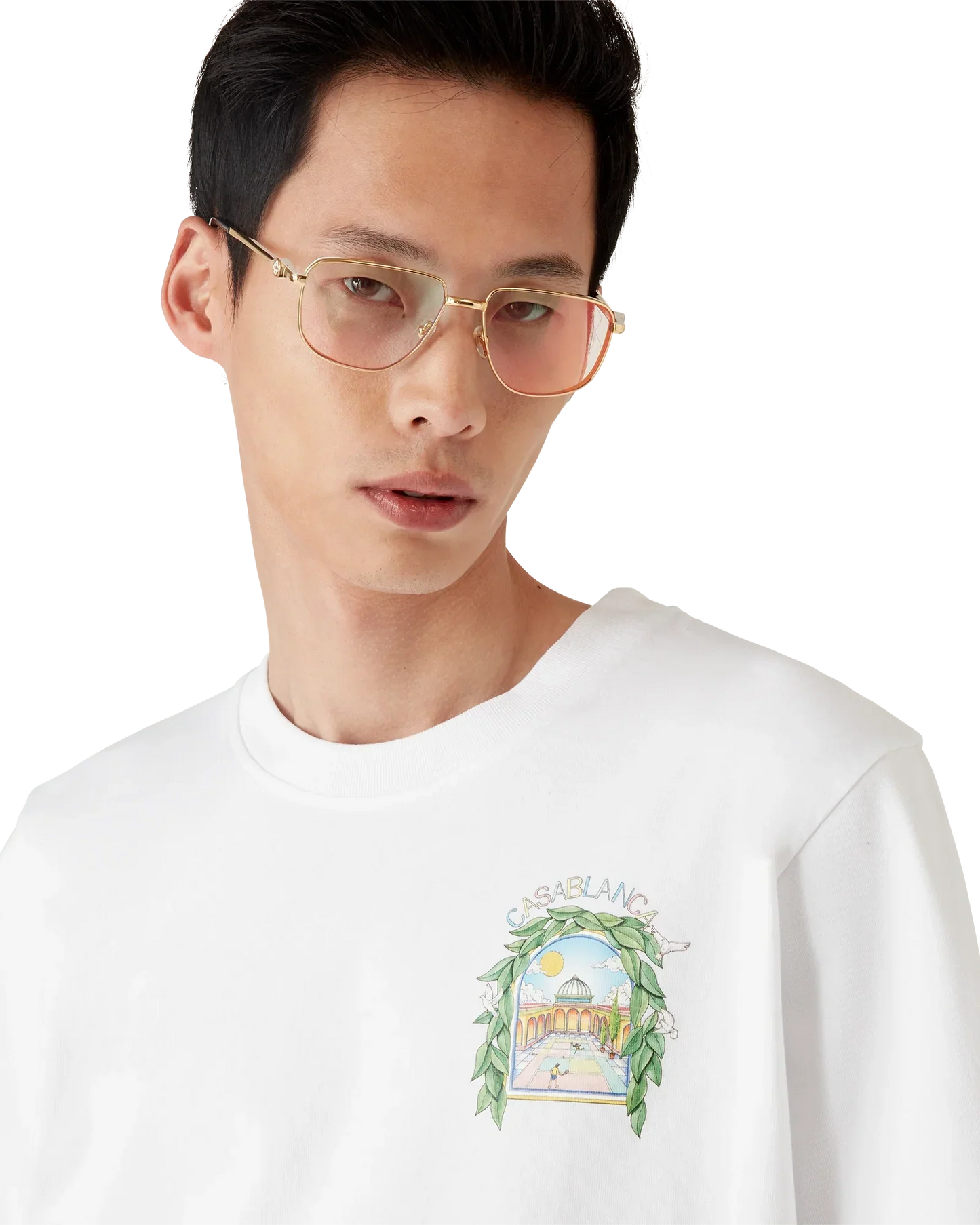 L'Arche De Tennis Short Sleeve T-Shirt | Casablanca Paris | Image 5