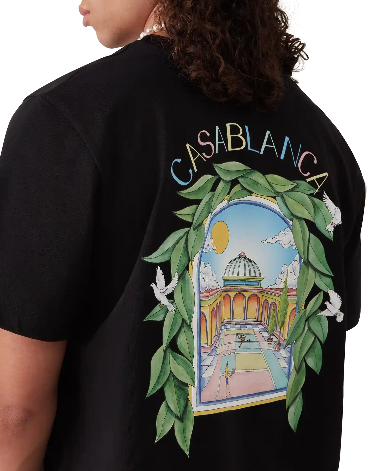 L'Arche De Tennis Short Sleeve T-Shirt | Casablanca Paris | Image 5