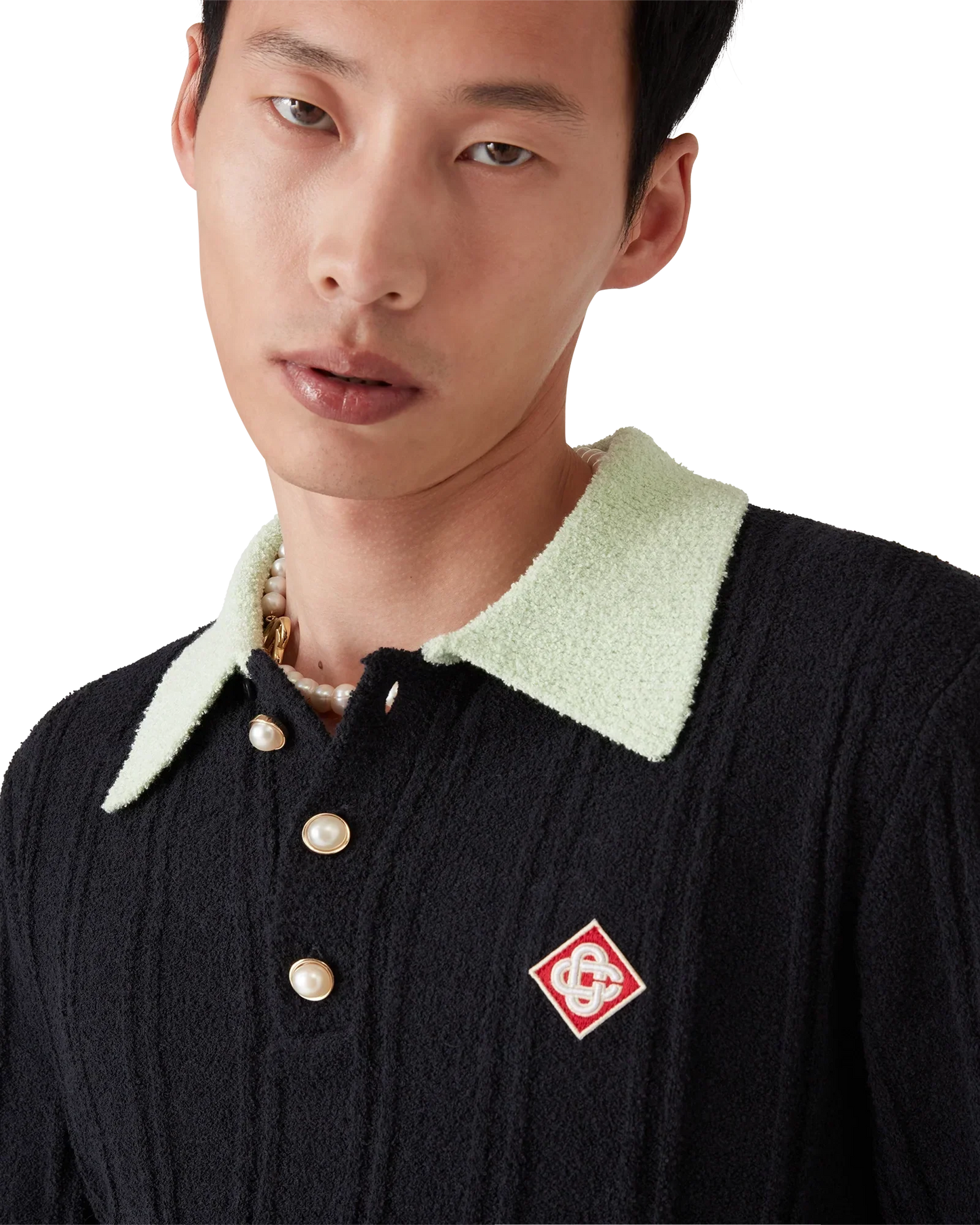 Boucle Long Sleeve Polo Shirt | Casablanca Paris | Image 5