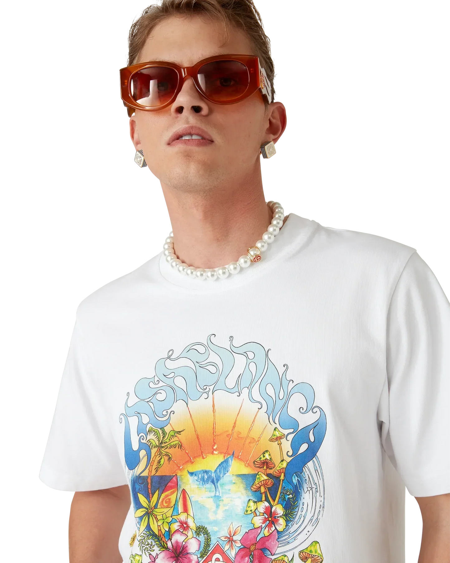 Surf Trip Short Sleeve T-Shirt | Casablanca Paris | Image 5