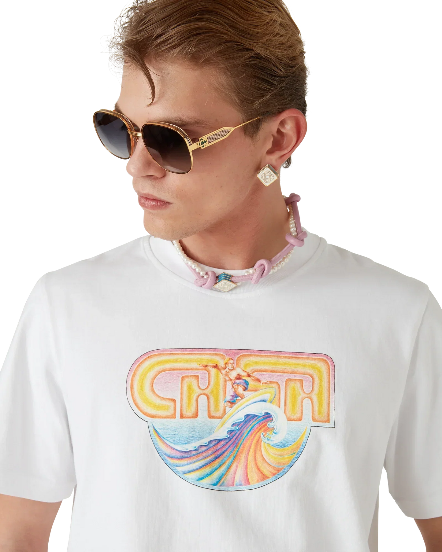 Casa Surf Short Sleeve T-Shirt | Casablanca Paris | Image 5