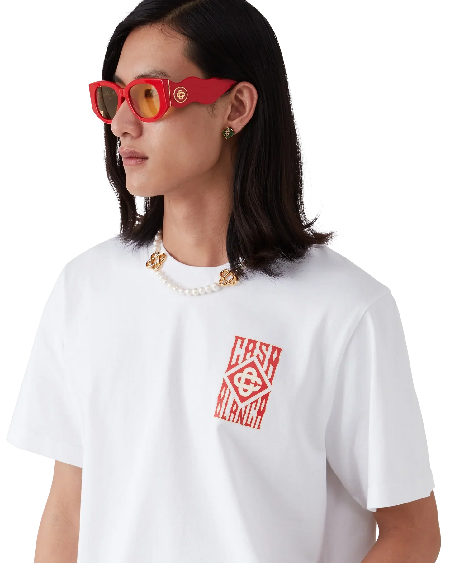 Gothic Logo Short Sleeve T-Shirt | Casablanca Paris | Image 5
