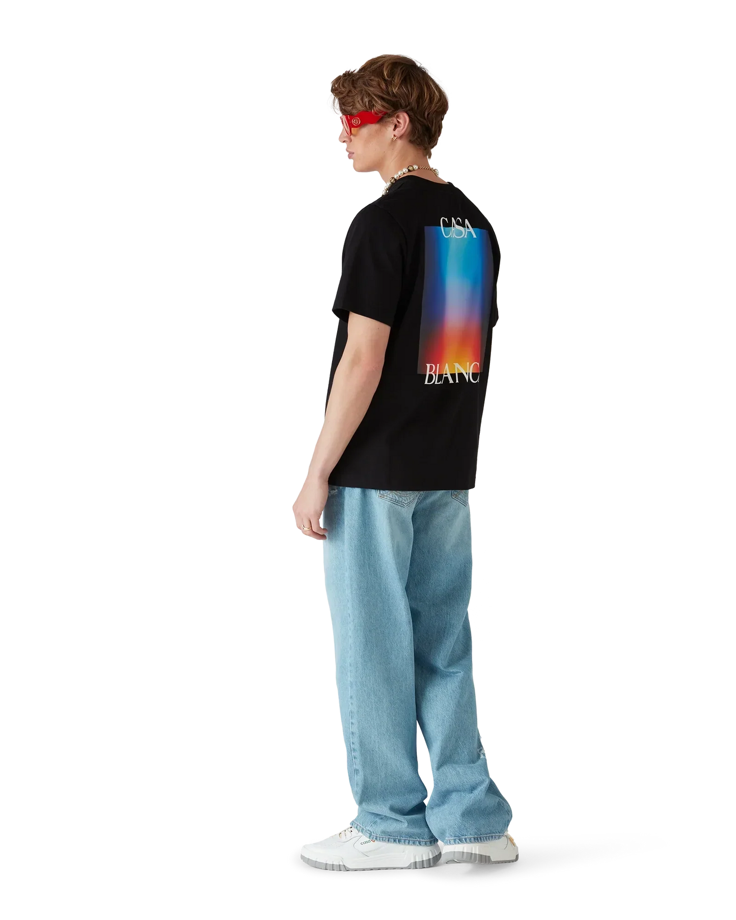 Gradient Casa Logo Short Sleeve T-Shirt | Casablanca Paris | Image 5