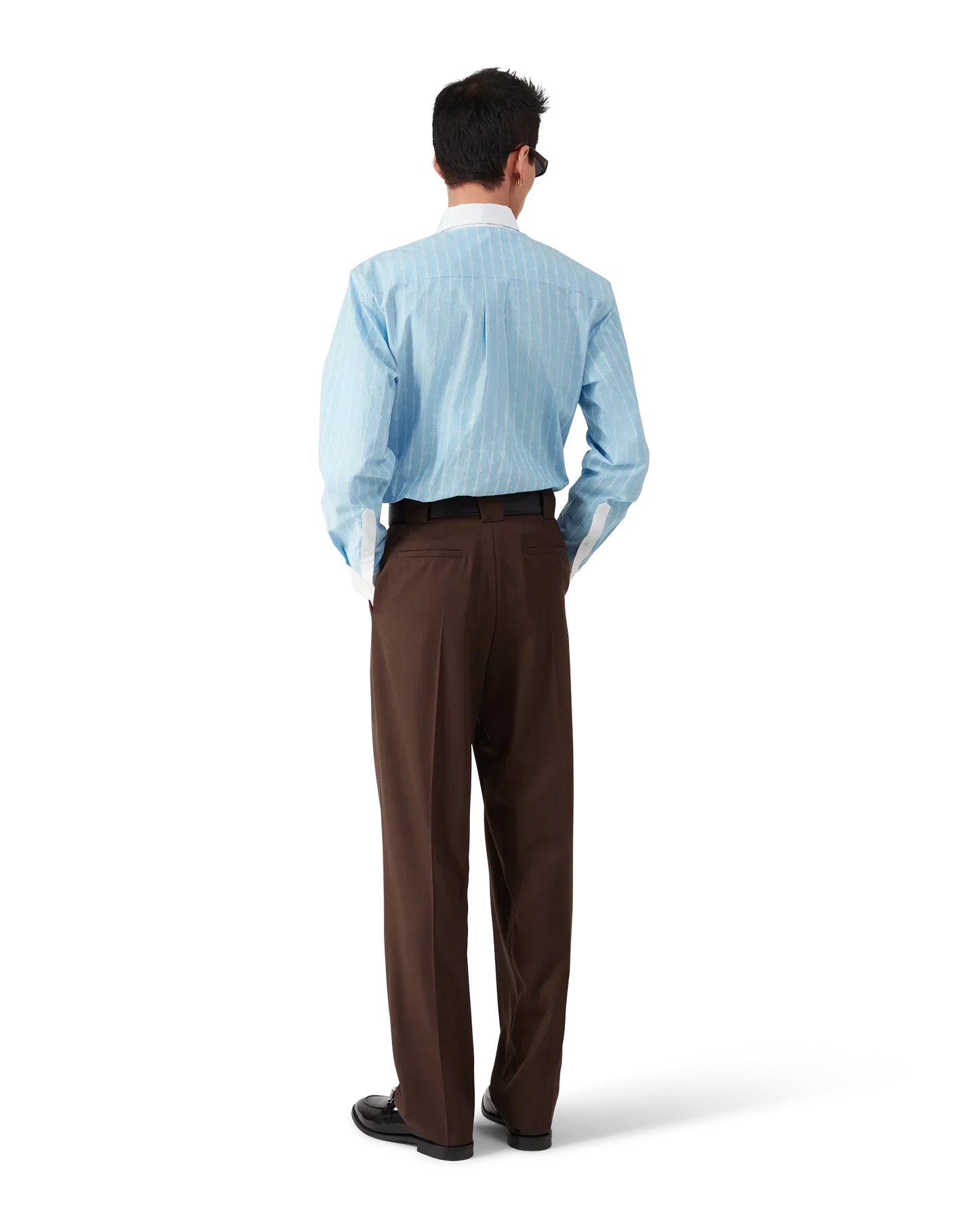 Laurel Stripe Long Sleeve Jacquard Shirt | Casablanca Paris | Image 5