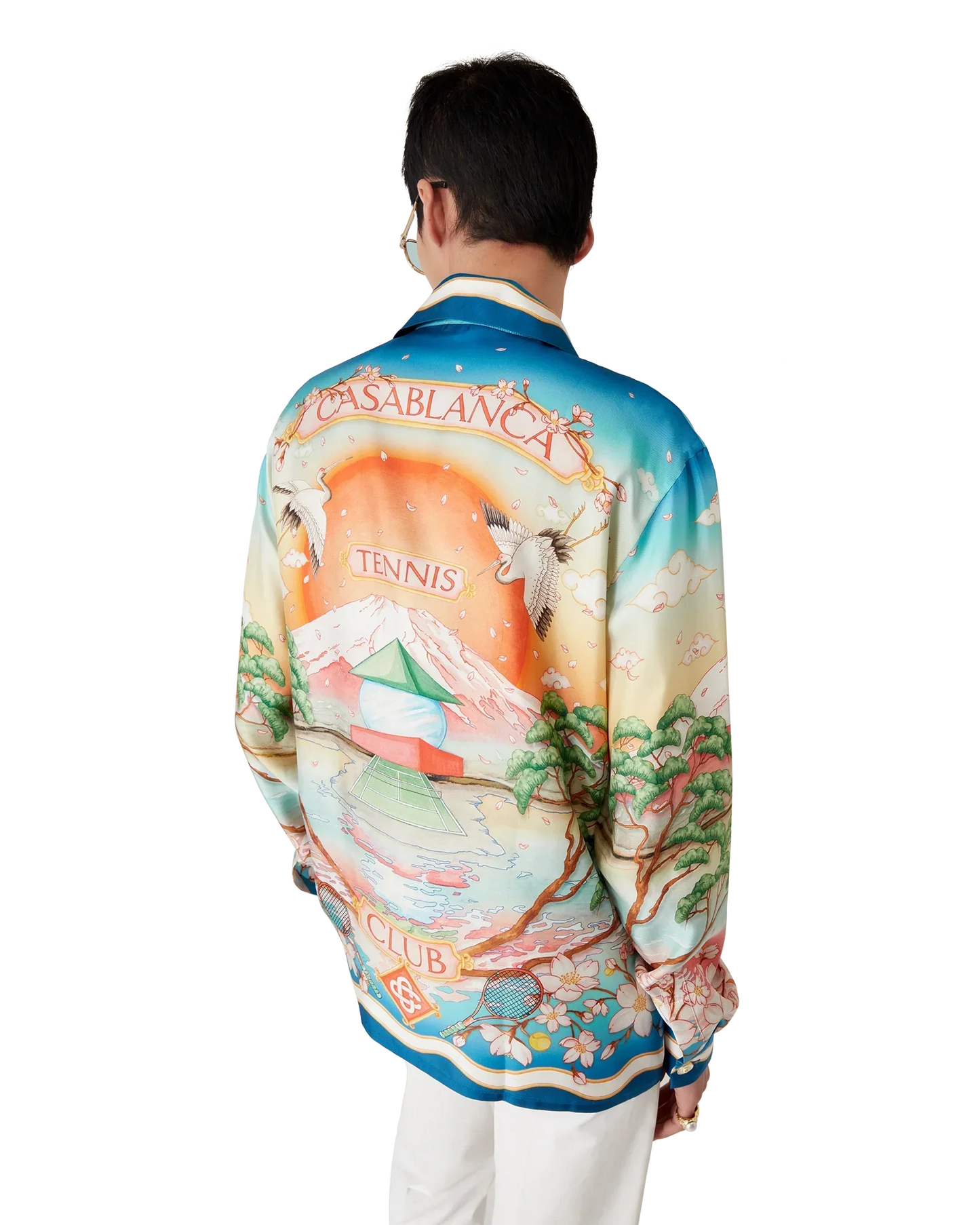 Tennis Club Long Sleeve Silk Shirt | Casablanca Paris | Image 5