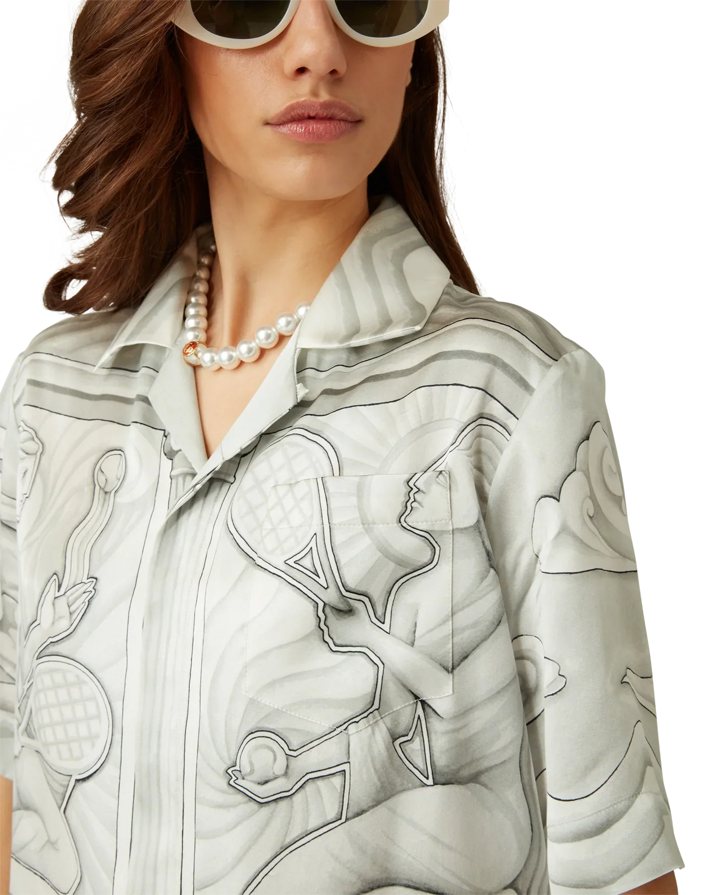 Sacred Stone Short Sleeve Silk Shirt | Casablanca Paris | Image 5