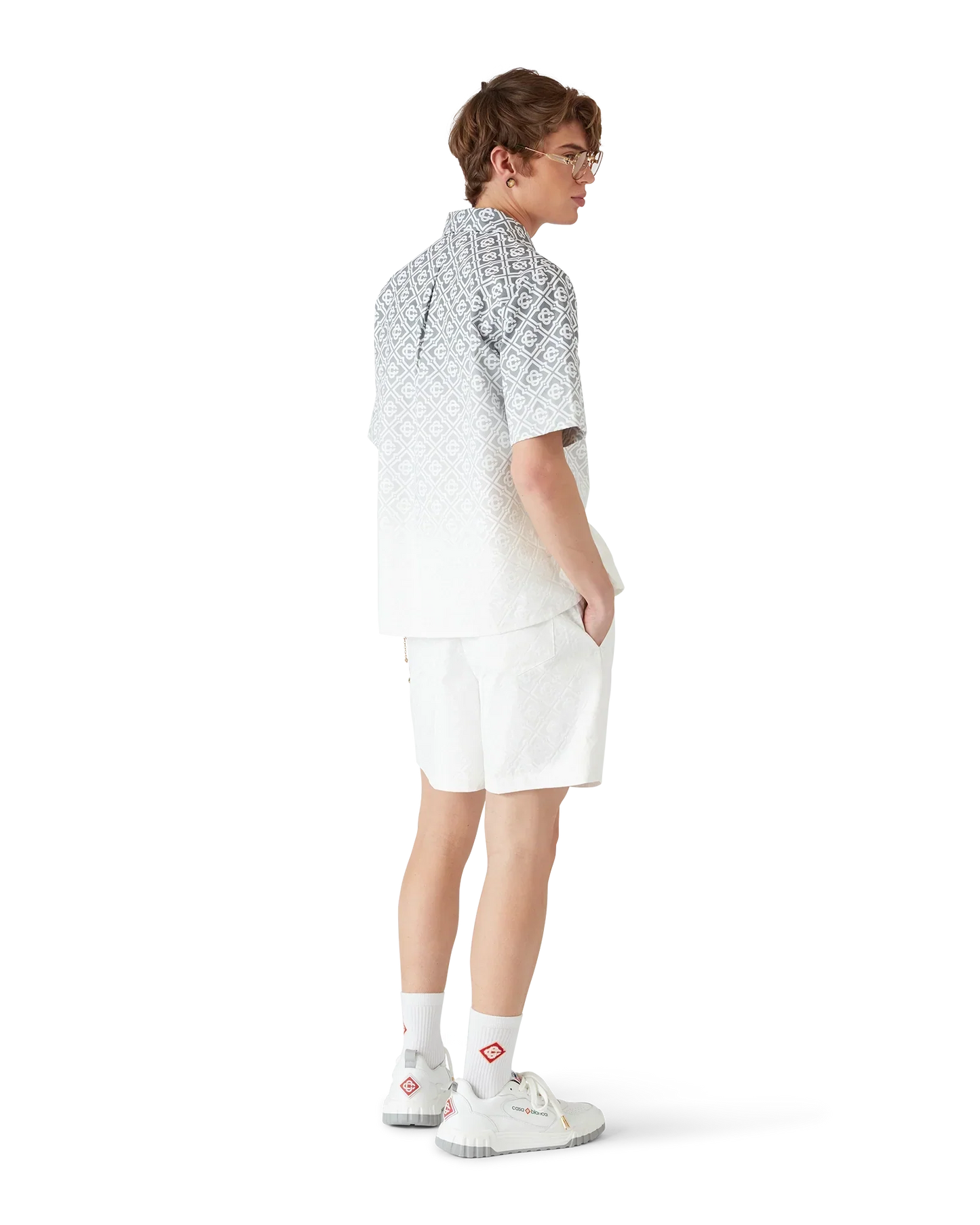 Monogram Gradient Short Sleeve Shirt | Casablanca Paris | Image 5