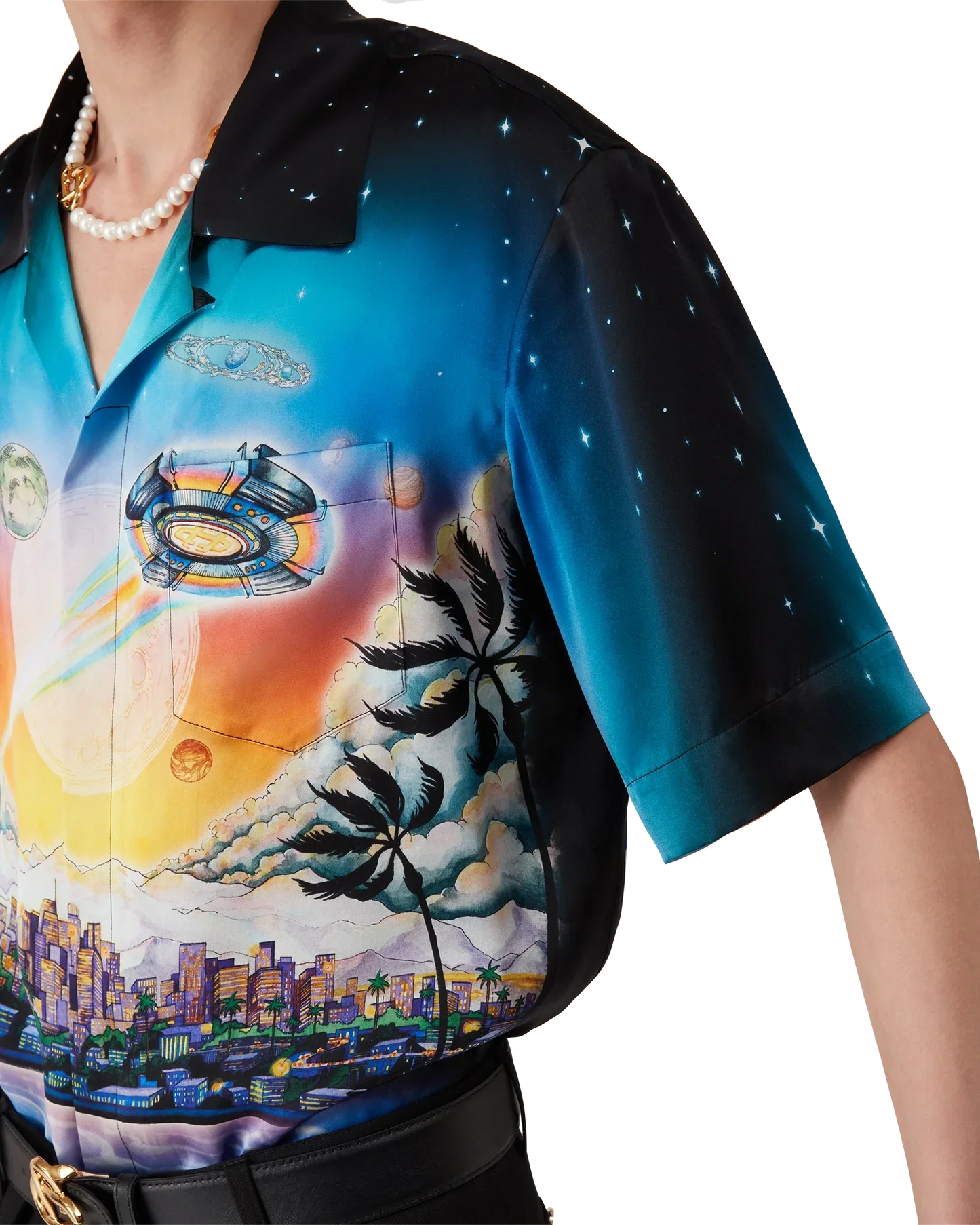 La Prémonition Short Sleeve Silk Shirt | Casablanca Paris | Image 9
