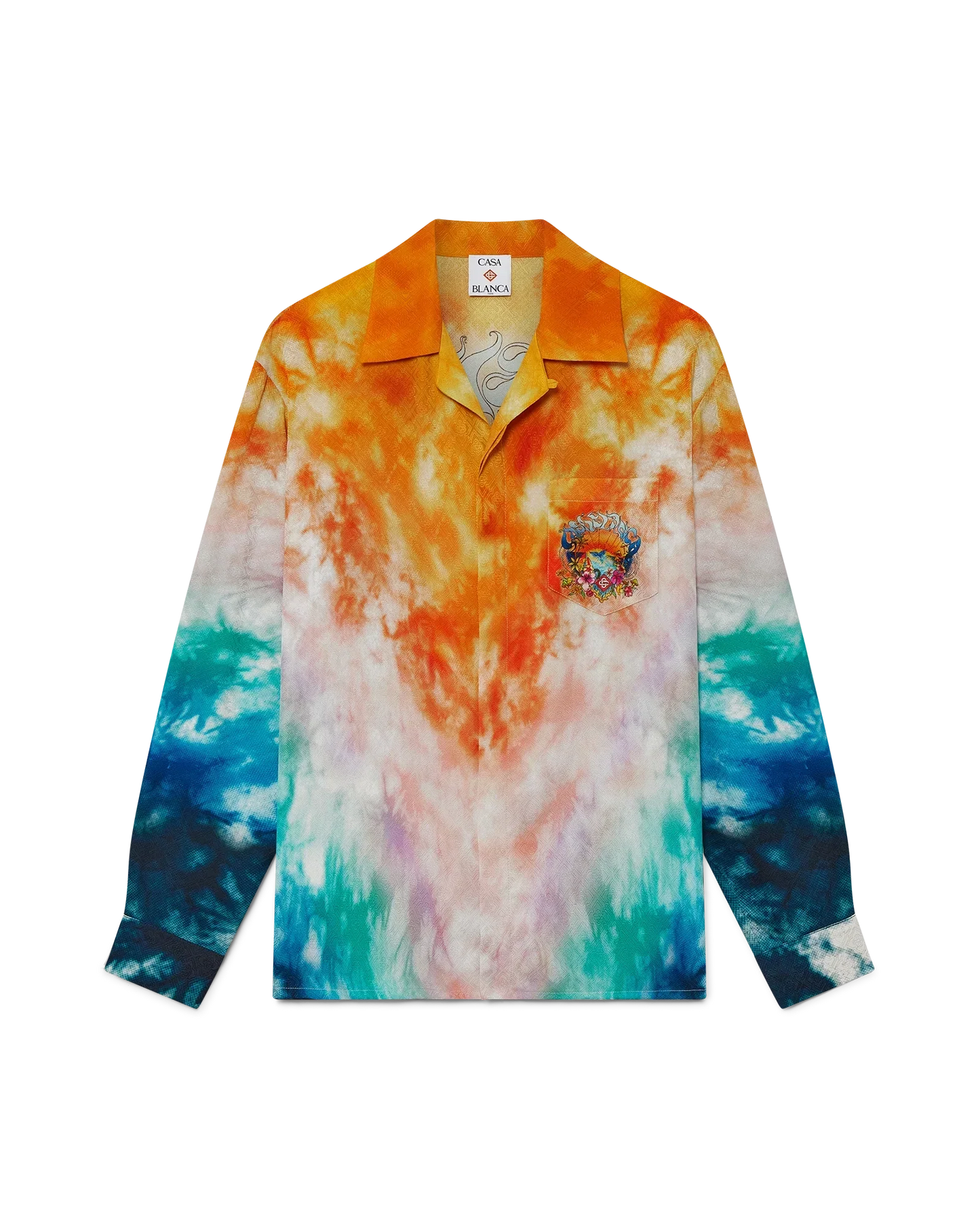 Surf Trip Long Sleeve Long Sleeve Silk Shirt | Casablanca Paris | Image 6