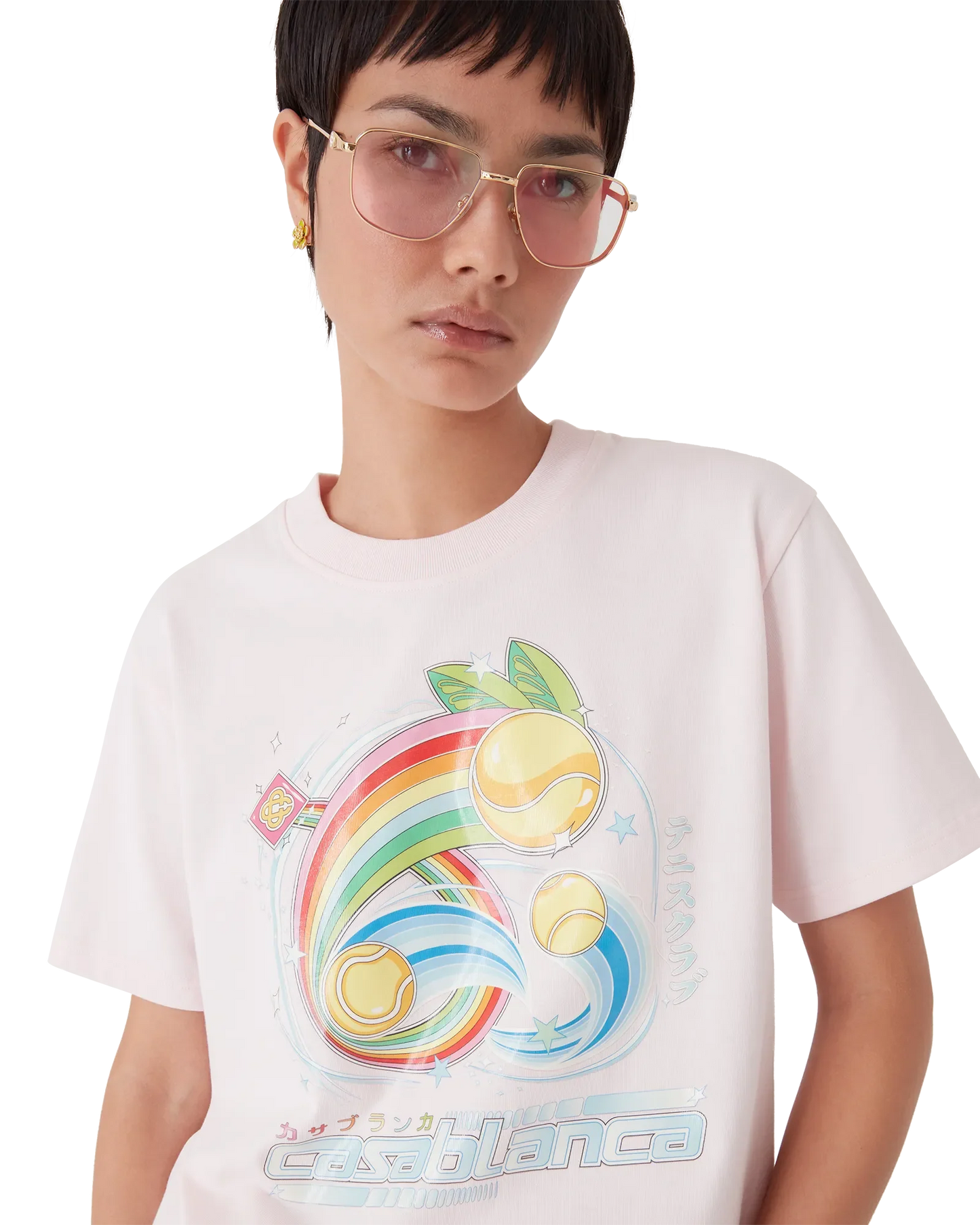 Manga Tennis Ball Short Sleeve T-Shirt | Casablanca Paris | Image 5