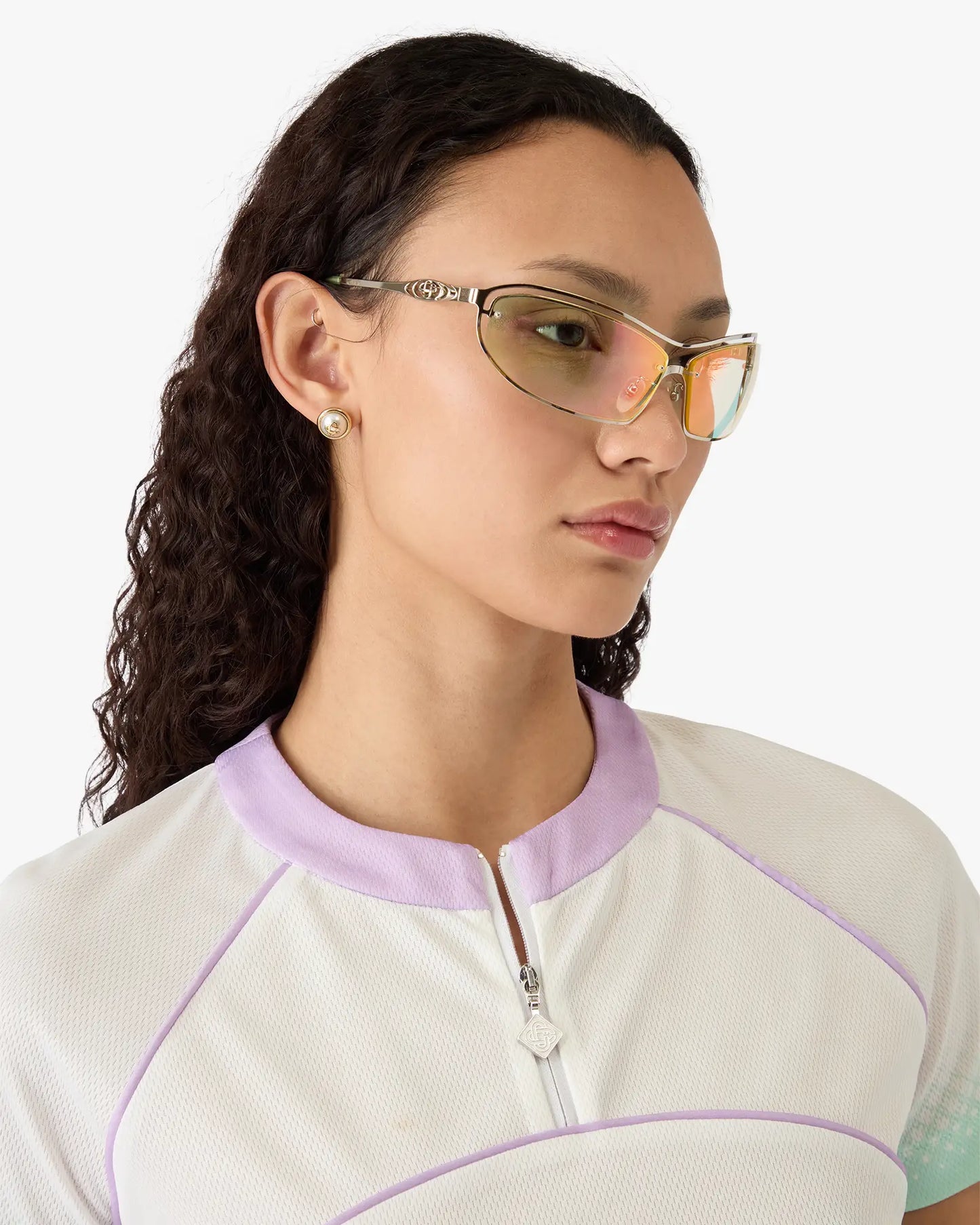 Glass Gradient Short Sleeve Football Mesh Shirt | Casablanca Paris | Image 5