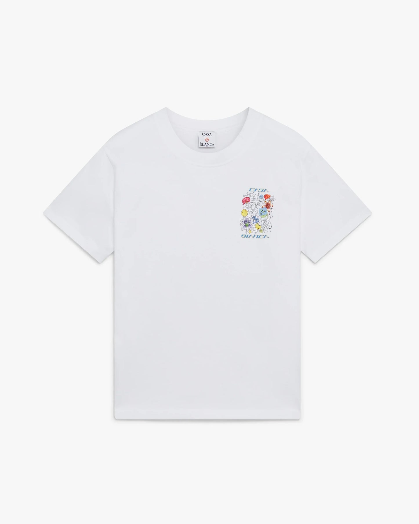 White Graffiti Short Sleeve T-Shirt | Casablanca Paris | Image 6