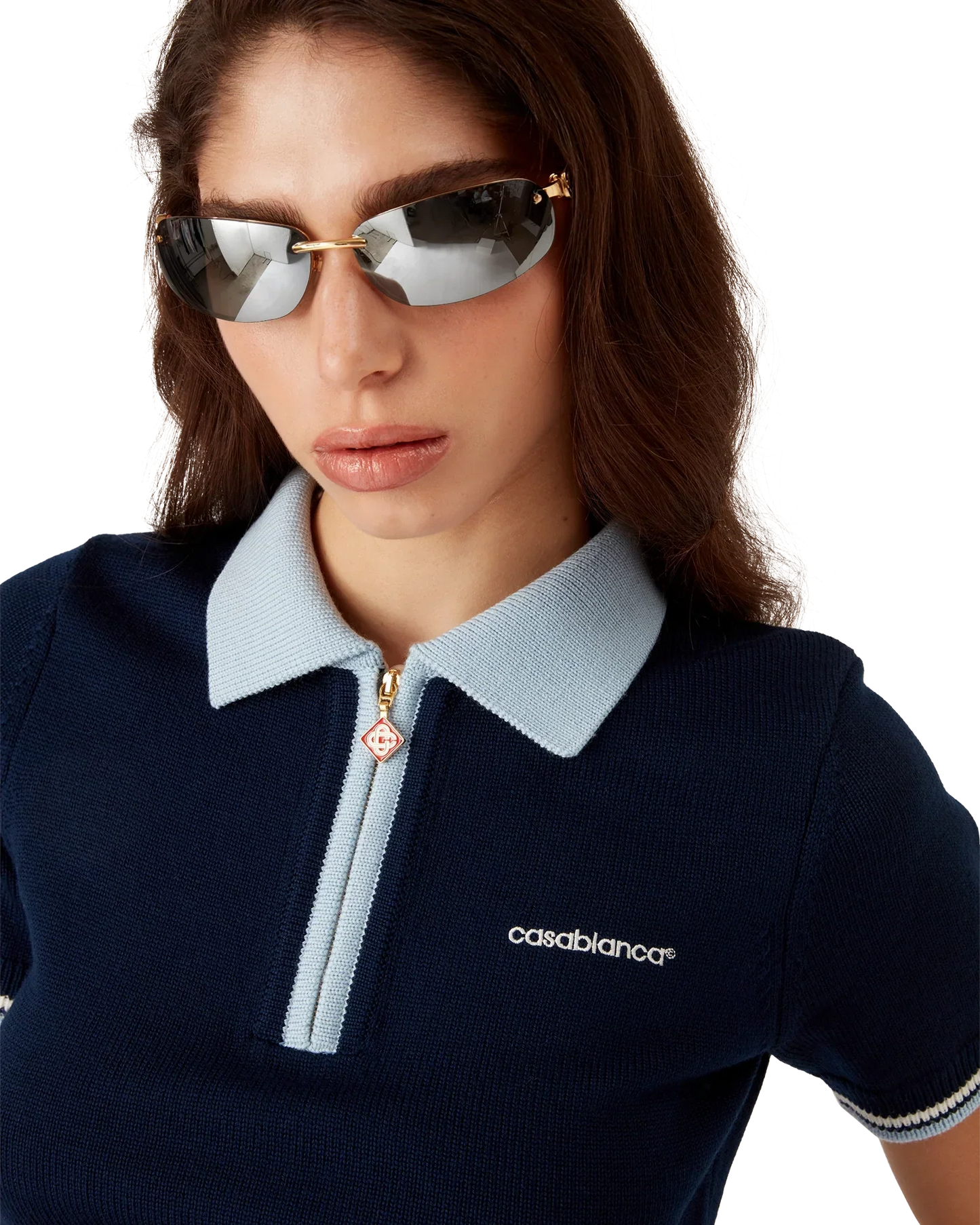 Merino Knit Tennis Polo Shirt | Casablanca Paris | Image 5