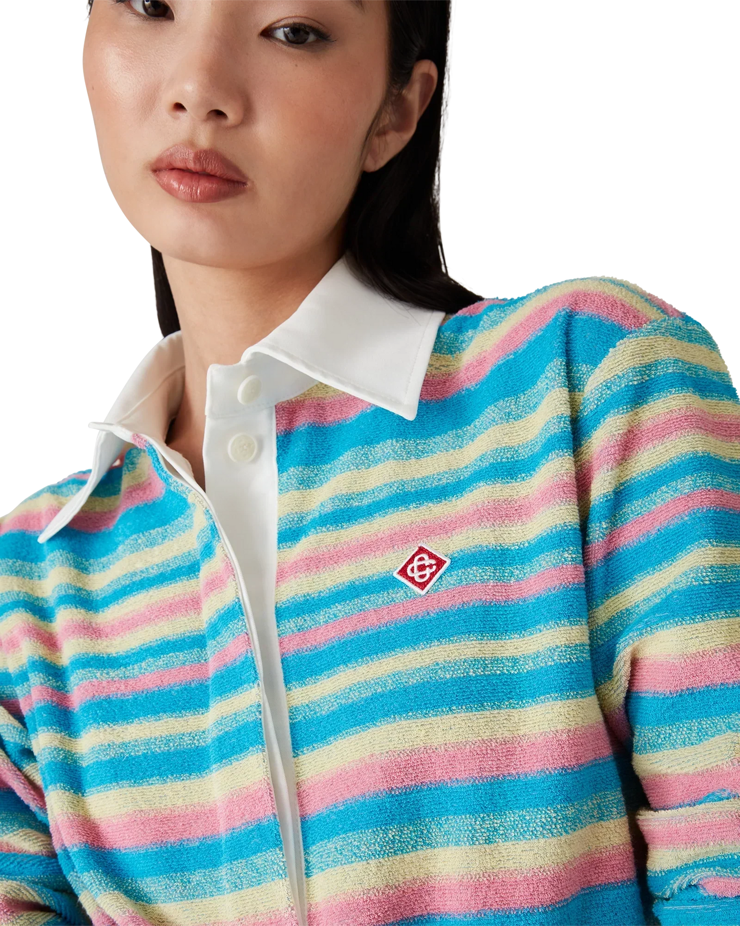 Stripe Towelling Polo Shirt | Casablanca Paris | Image 5