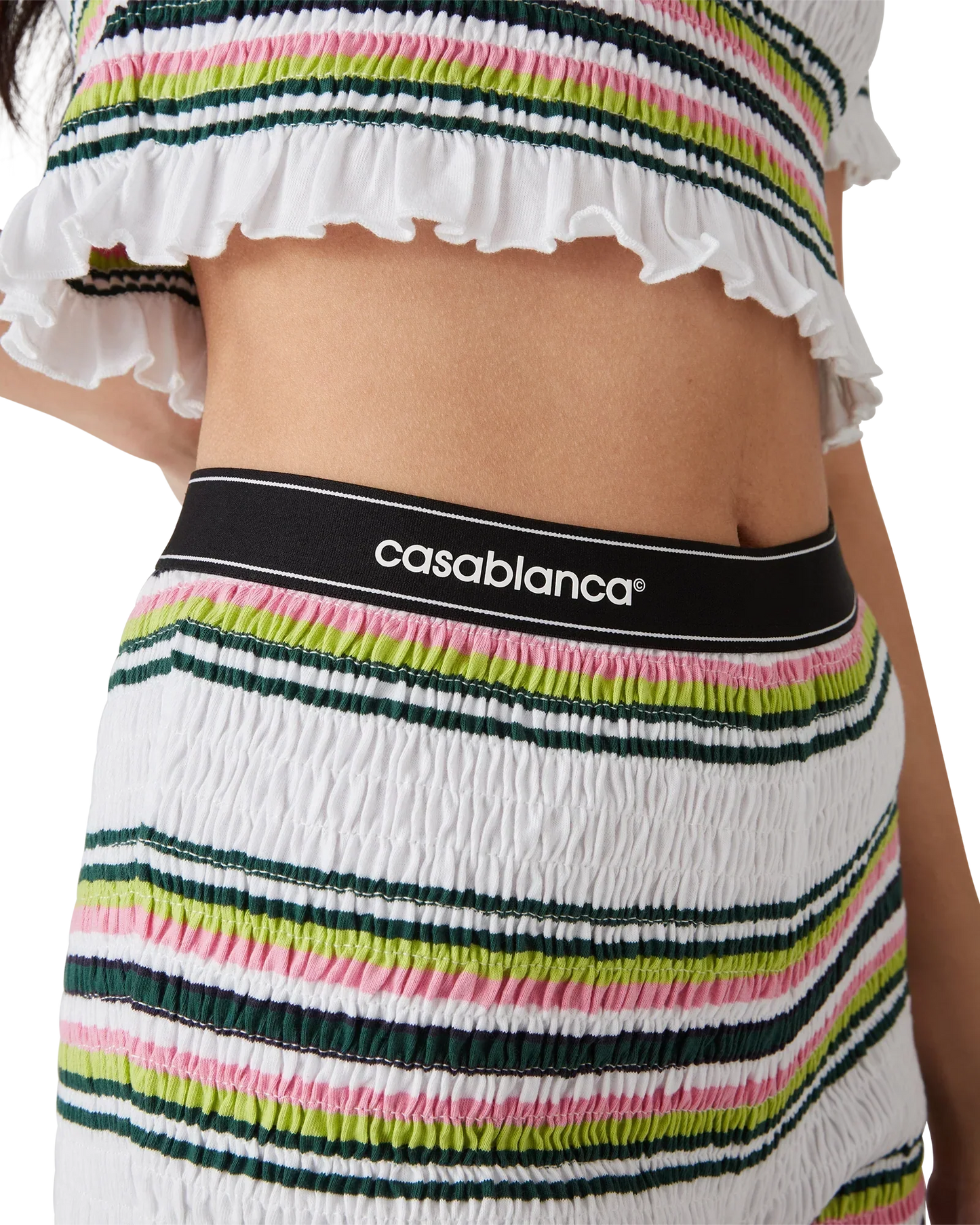 Stripe Shirred Shorts | Casablanca Paris | Image 5