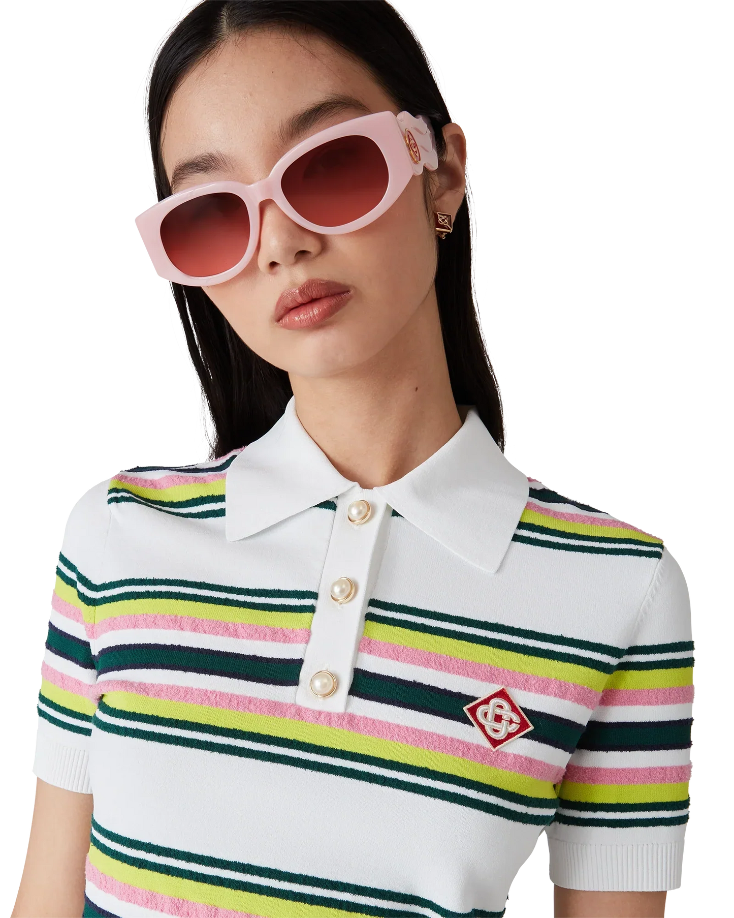 Stripe Polo Shirt | Casablanca Paris | Image 5