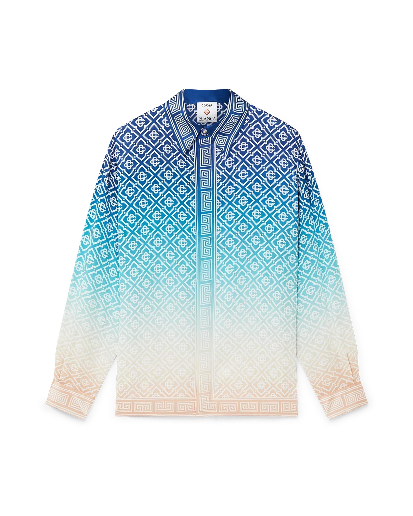 Jacquard Gradient Long Sleeve Silk Shirt | Casablanca Paris | Image 1