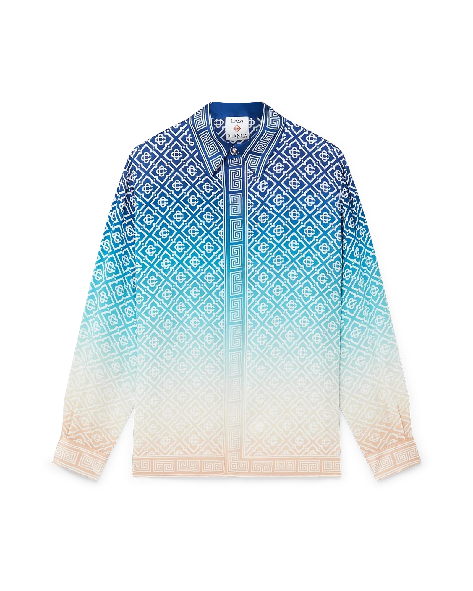 Jacquard Gradient Long Sleeve Silk Shirt | Casablanca Paris | Image 1