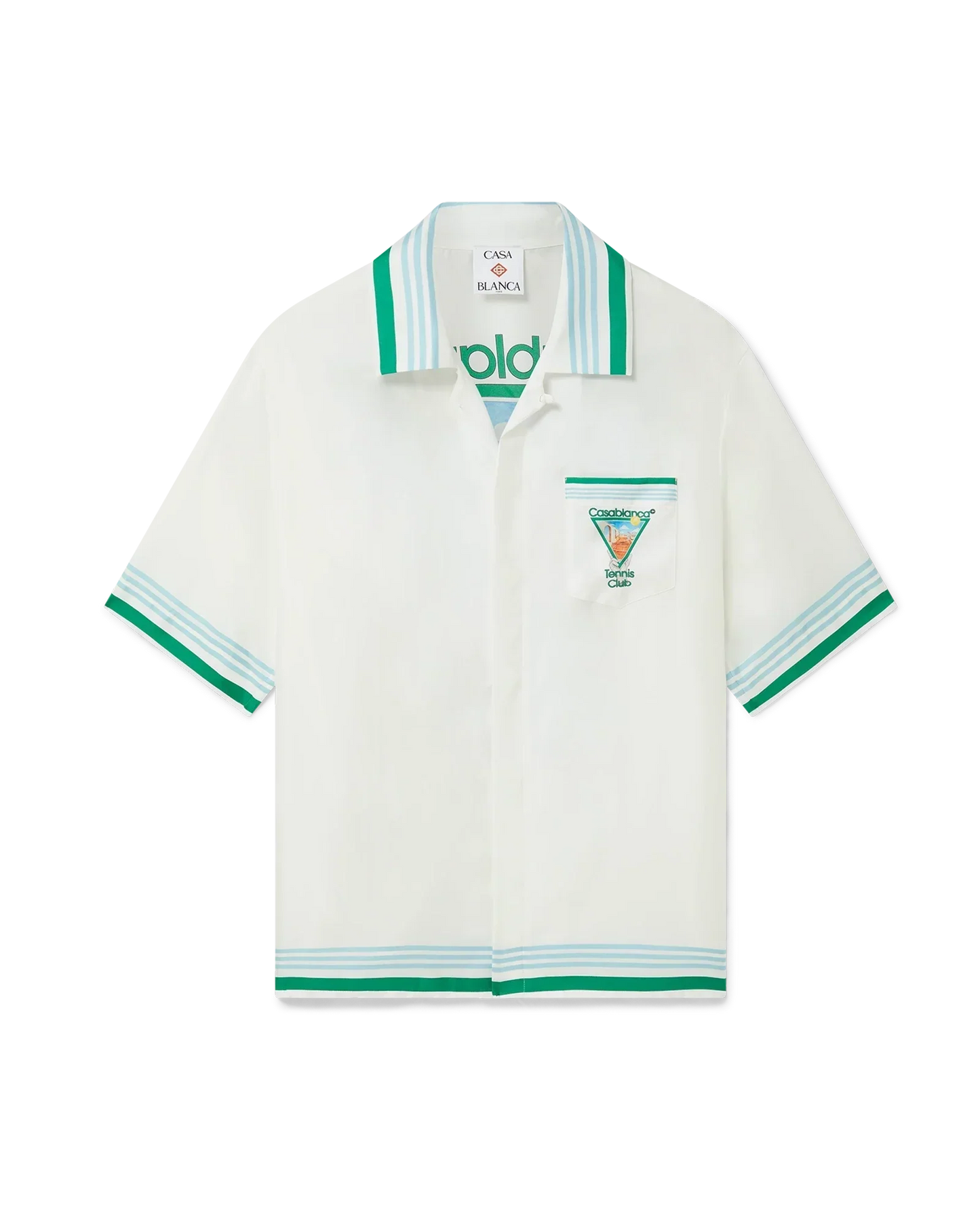 Metaphysical Tennis Icon Short Sleeve Silk Shirt | Casablanca Paris | Image 1