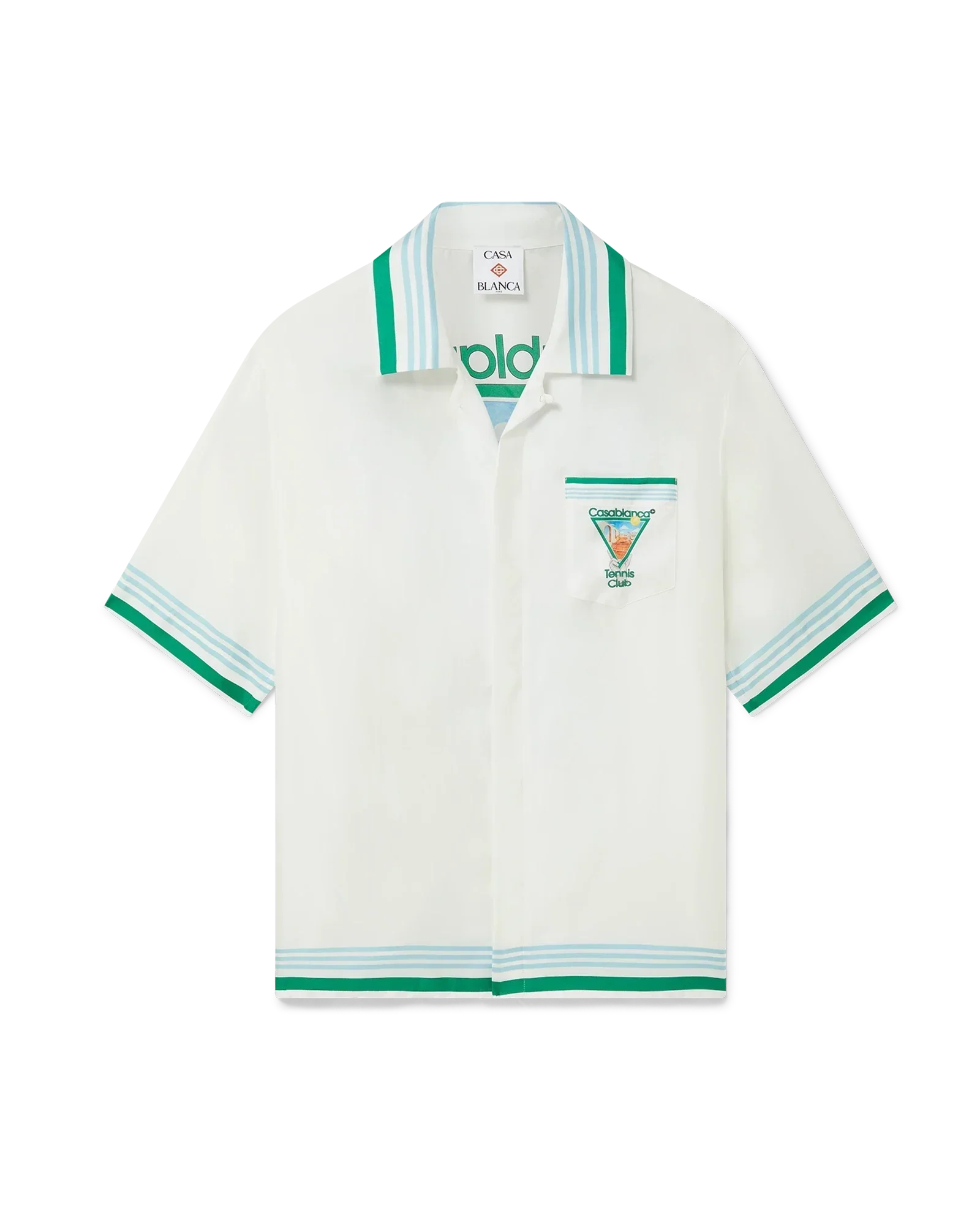 Metaphysical Tennis Icon Short Sleeve Silk Shirt | Casablanca Paris | Image 1
