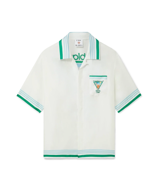 Metaphysical Tennis Icon Short Sleeve Silk Shirt | Casablanca Paris | Image 1