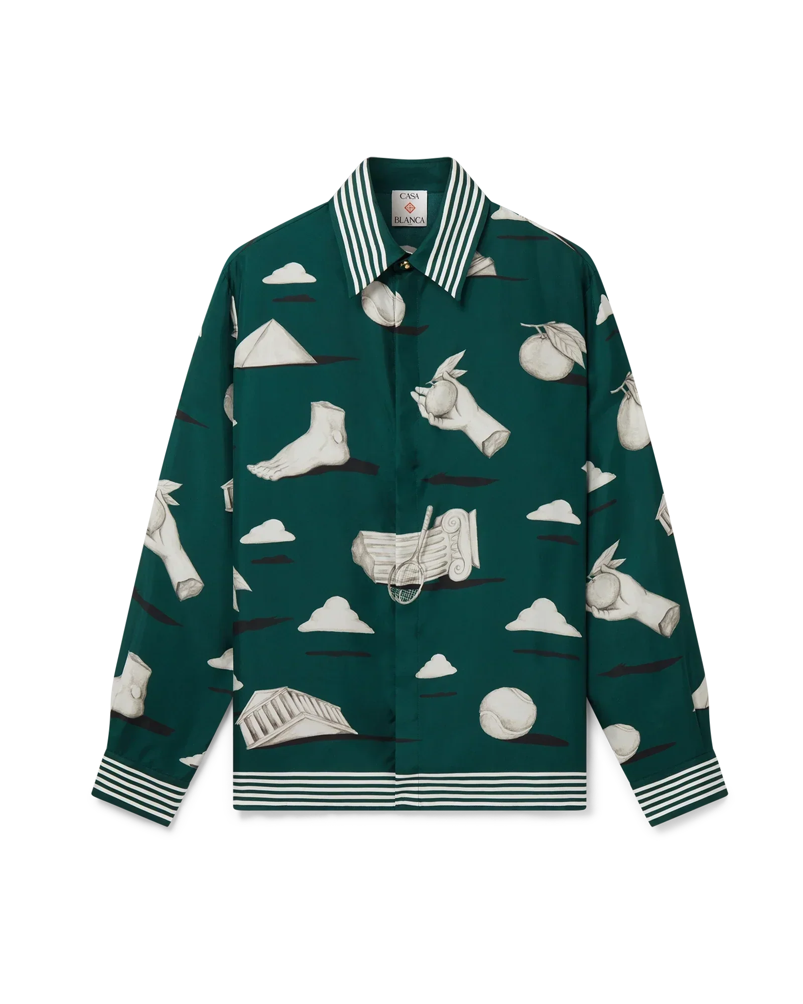 Metaphysical Long Sleeve Silk Shirt | Casablanca Paris | Image 1
