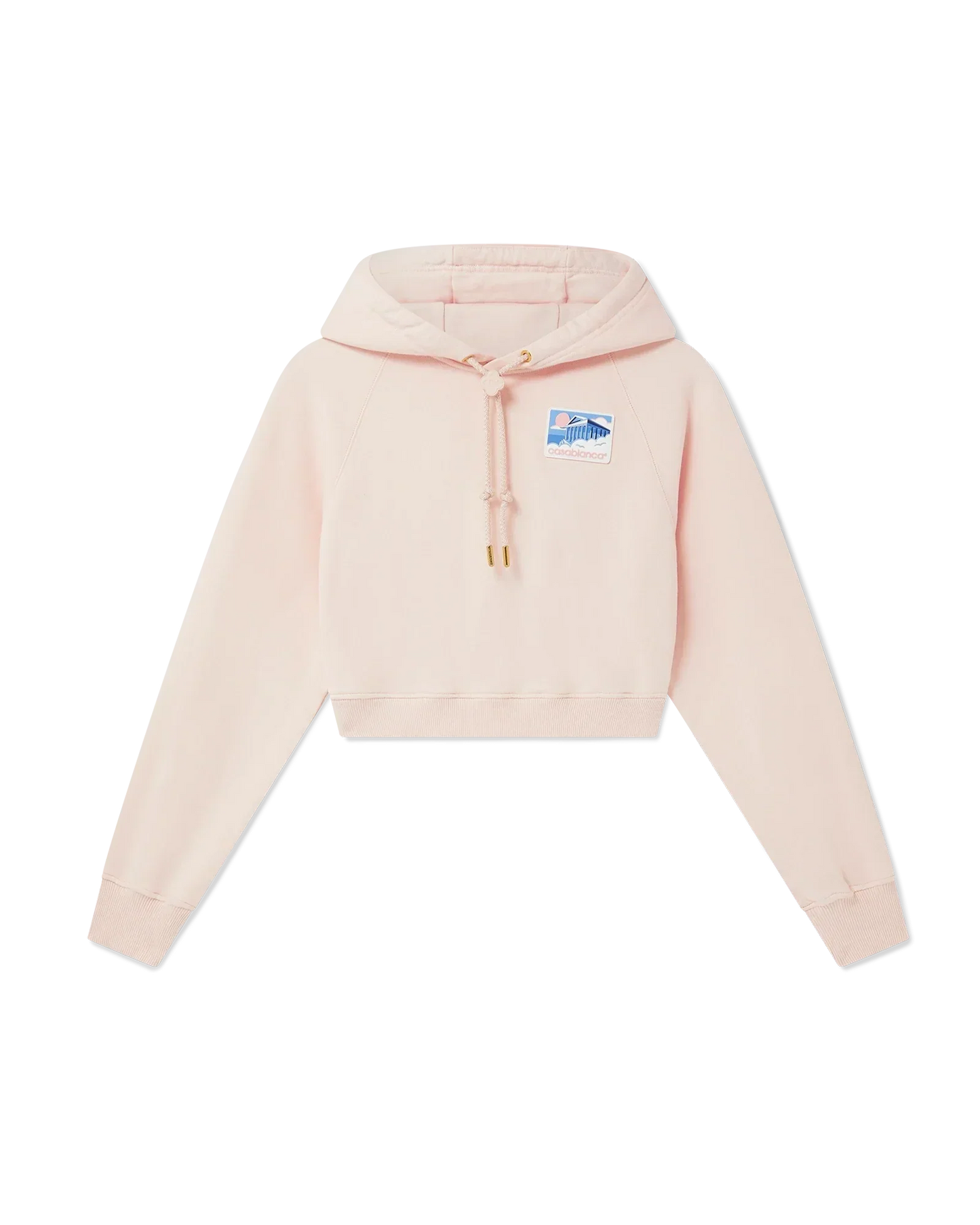 Greek Temple Cropped Hooded Sweatshirt | Casablanca Paris | Image 1