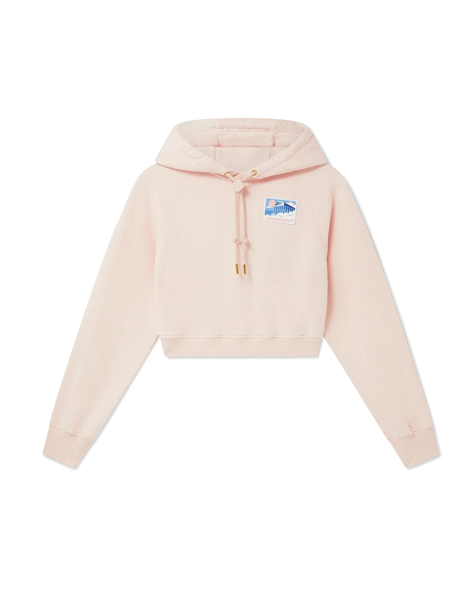 Greek Temple Cropped Hooded Sweatshirt | Casablanca Paris | Image 1