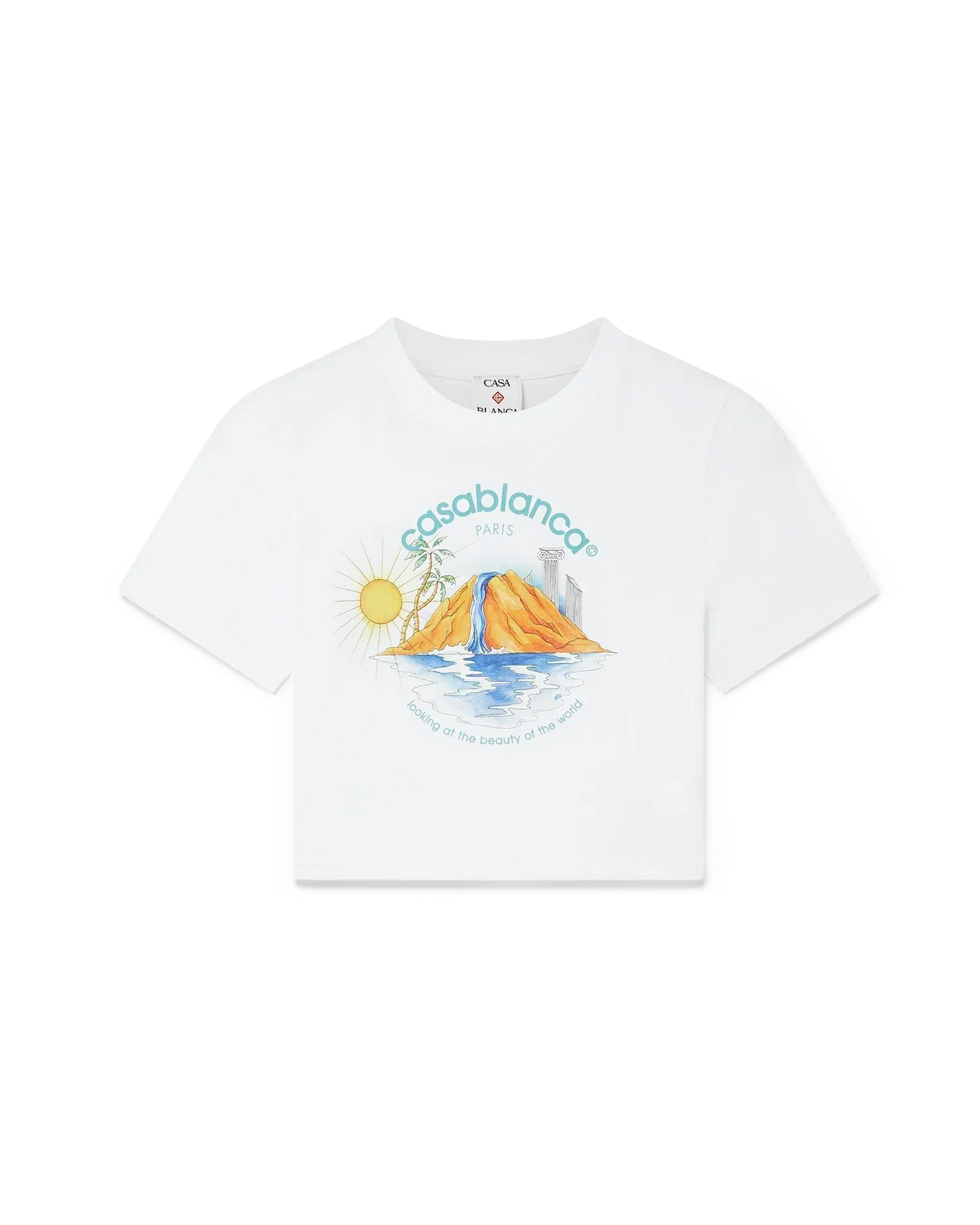 Oasis Cropped Short Sleeve T-Shirt | Casablanca Paris | Image 1