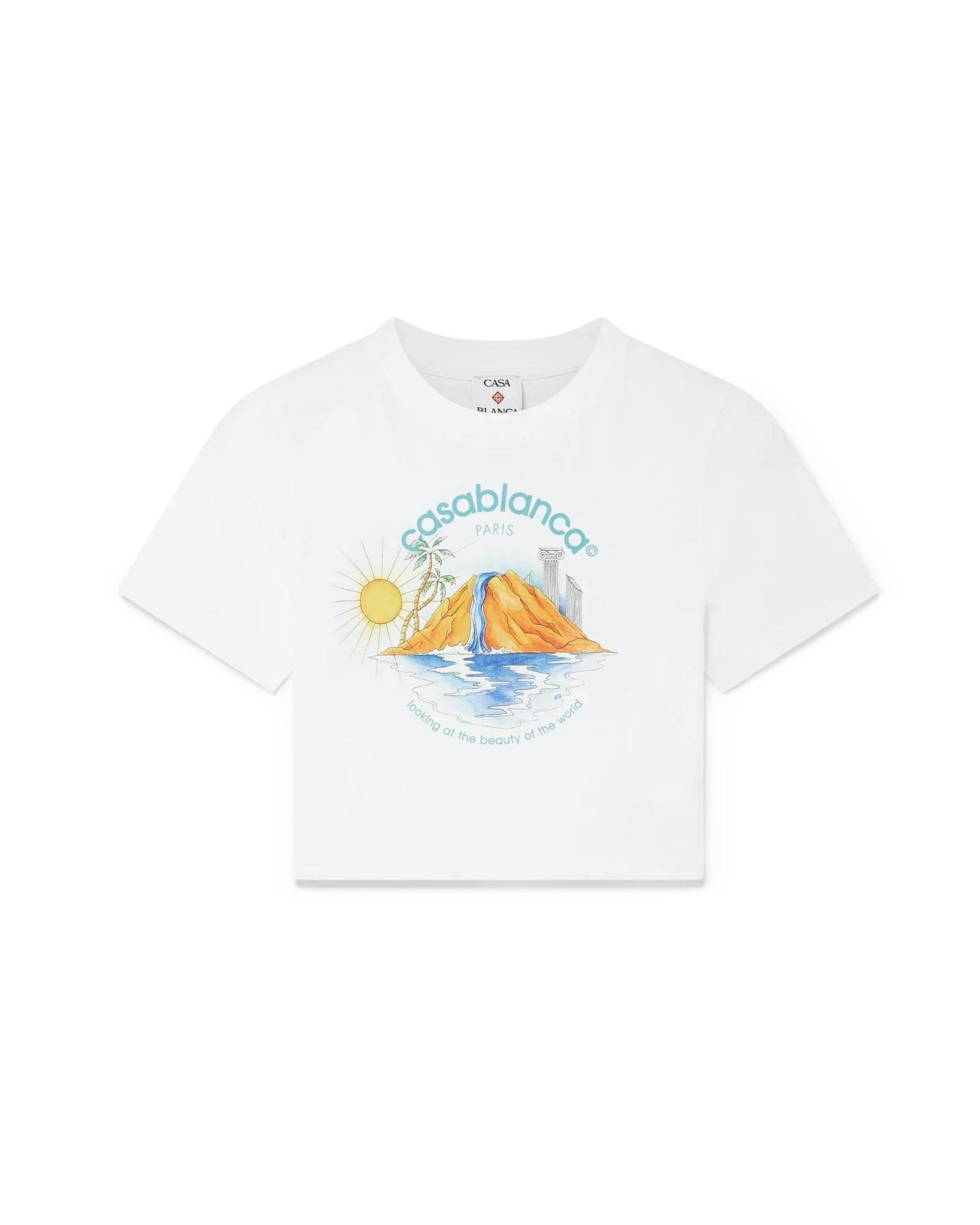 Oasis Cropped Short Sleeve T-Shirt | Casablanca Paris | Image 1