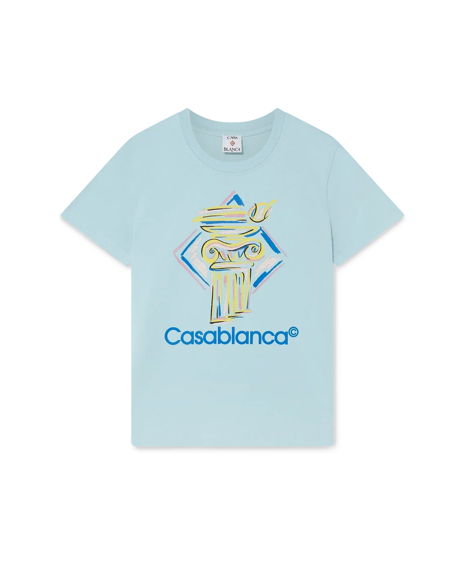 Diamond Column Short Sleeve T-Shirt | Casablanca Paris | Image 1