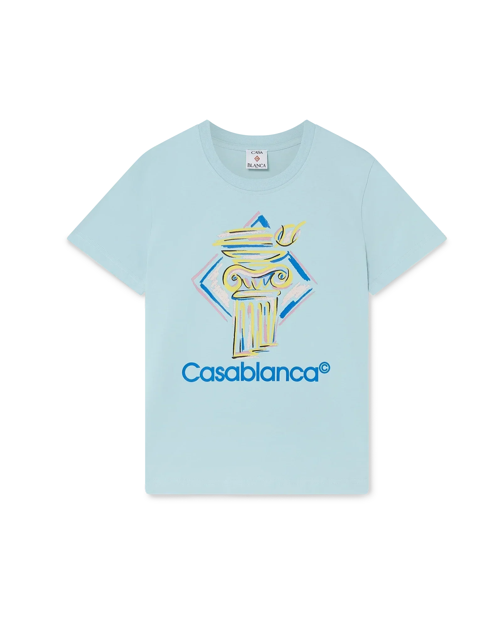 Diamond Column Short Sleeve T-Shirt | Casablanca Paris | Image 1