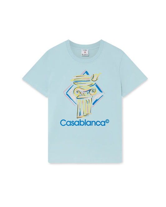 Diamond Column Short Sleeve T-Shirt | Casablanca Paris | Image 1