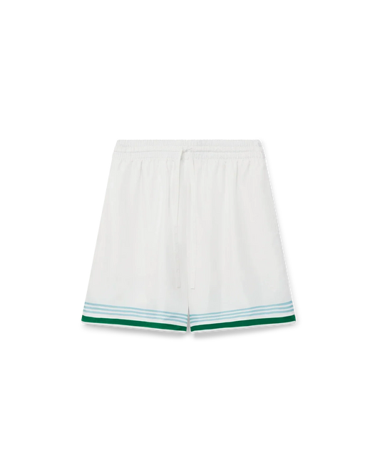 Metaphysical Tennis Icon Silk Shorts | Casablanca Paris | Image 1