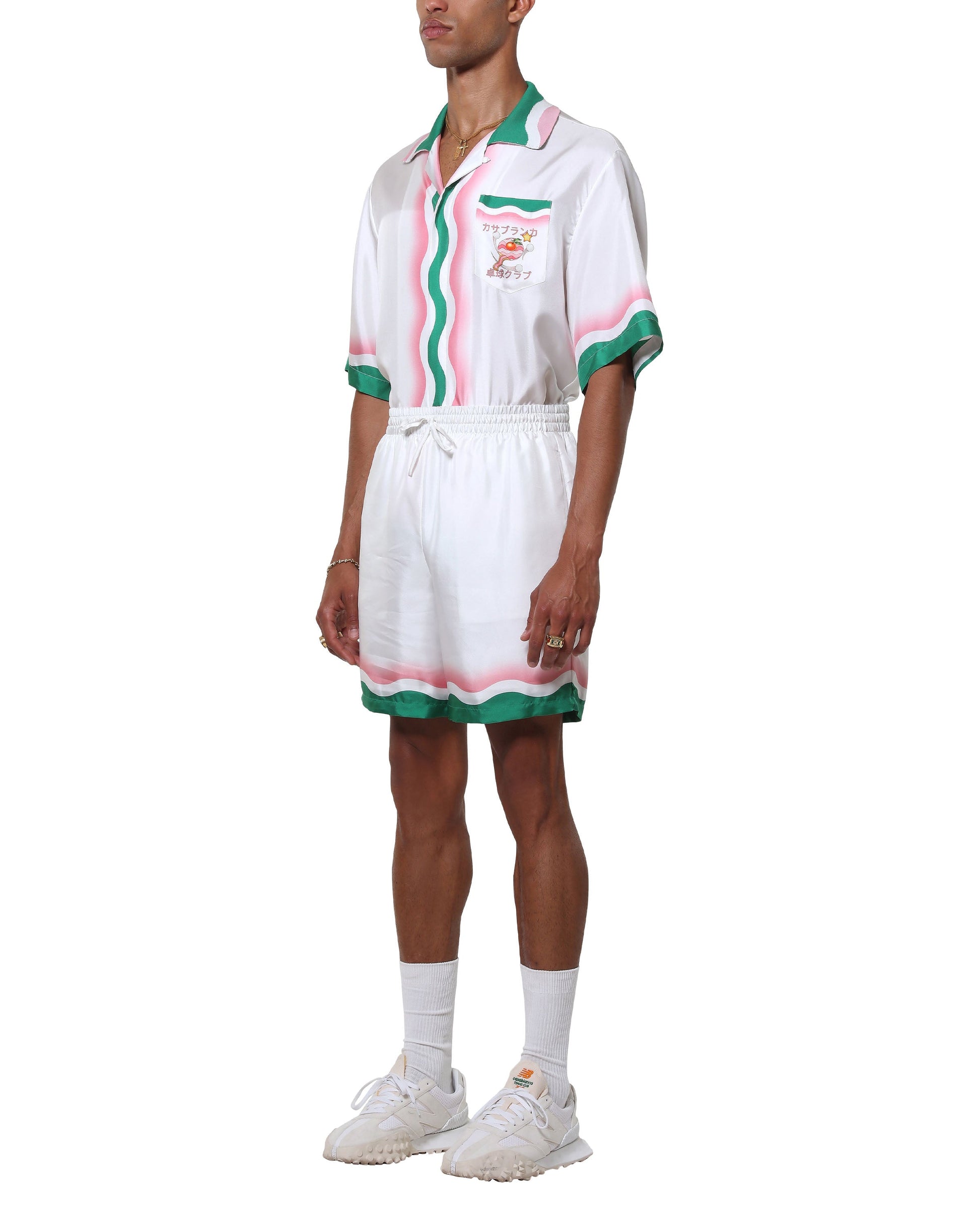 Le Jeu De Ping Pong Silk Shorts | Casablanca Paris | Image 4