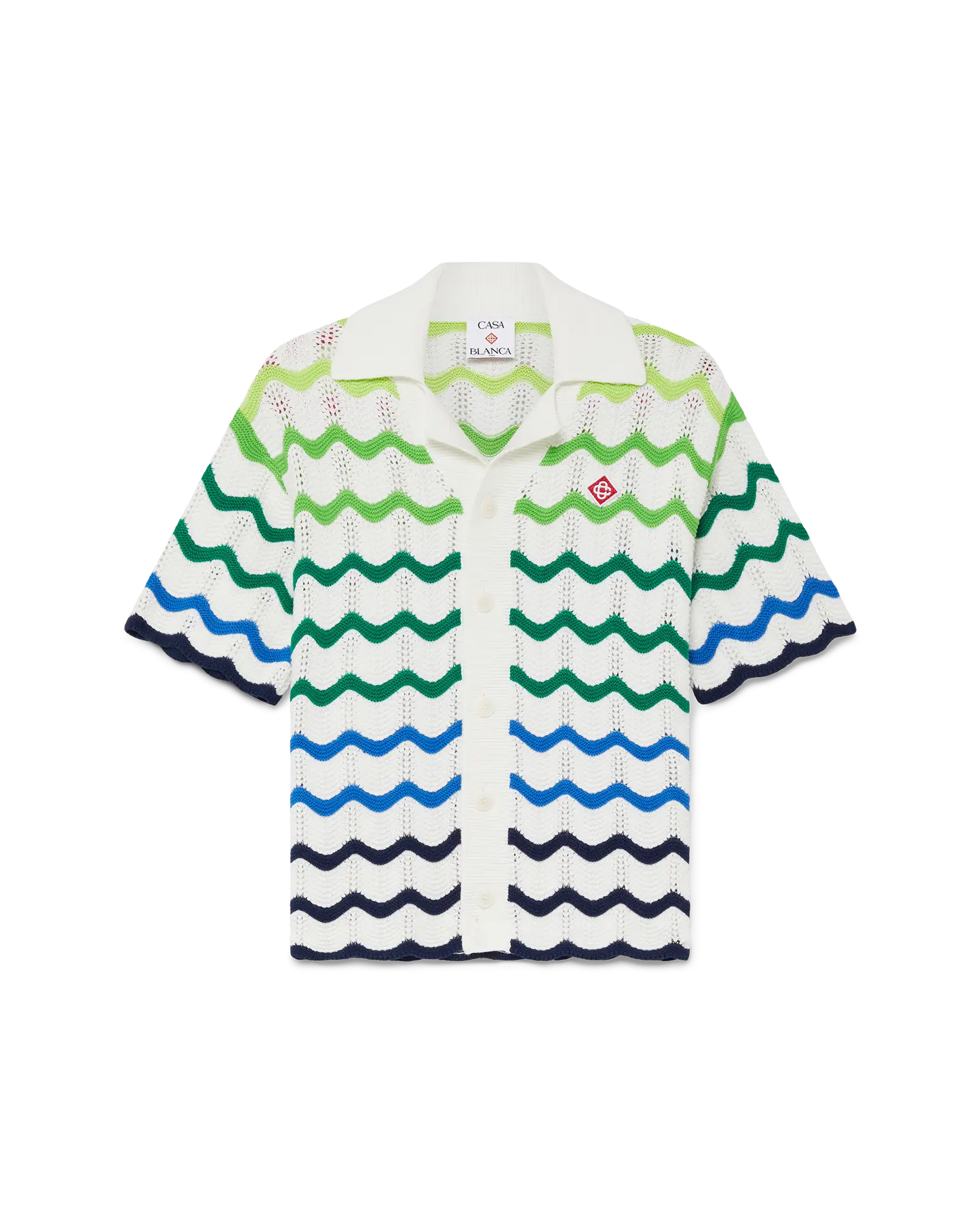 Children's Gradient Wave Short Sleeve Knit Shirt | Casablanca Paris | Image 1